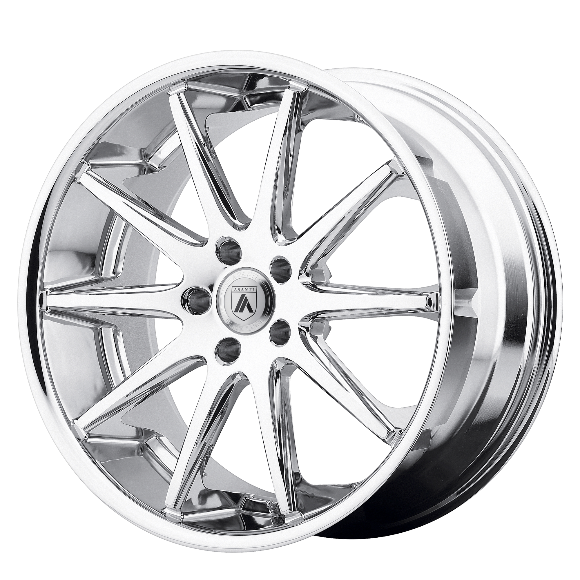20x8.5 Asanti Black Label Wheels ABL-4 CAPELLA 5x120 35 offset 74.1 hub CHROME - ABL4-20855235CH