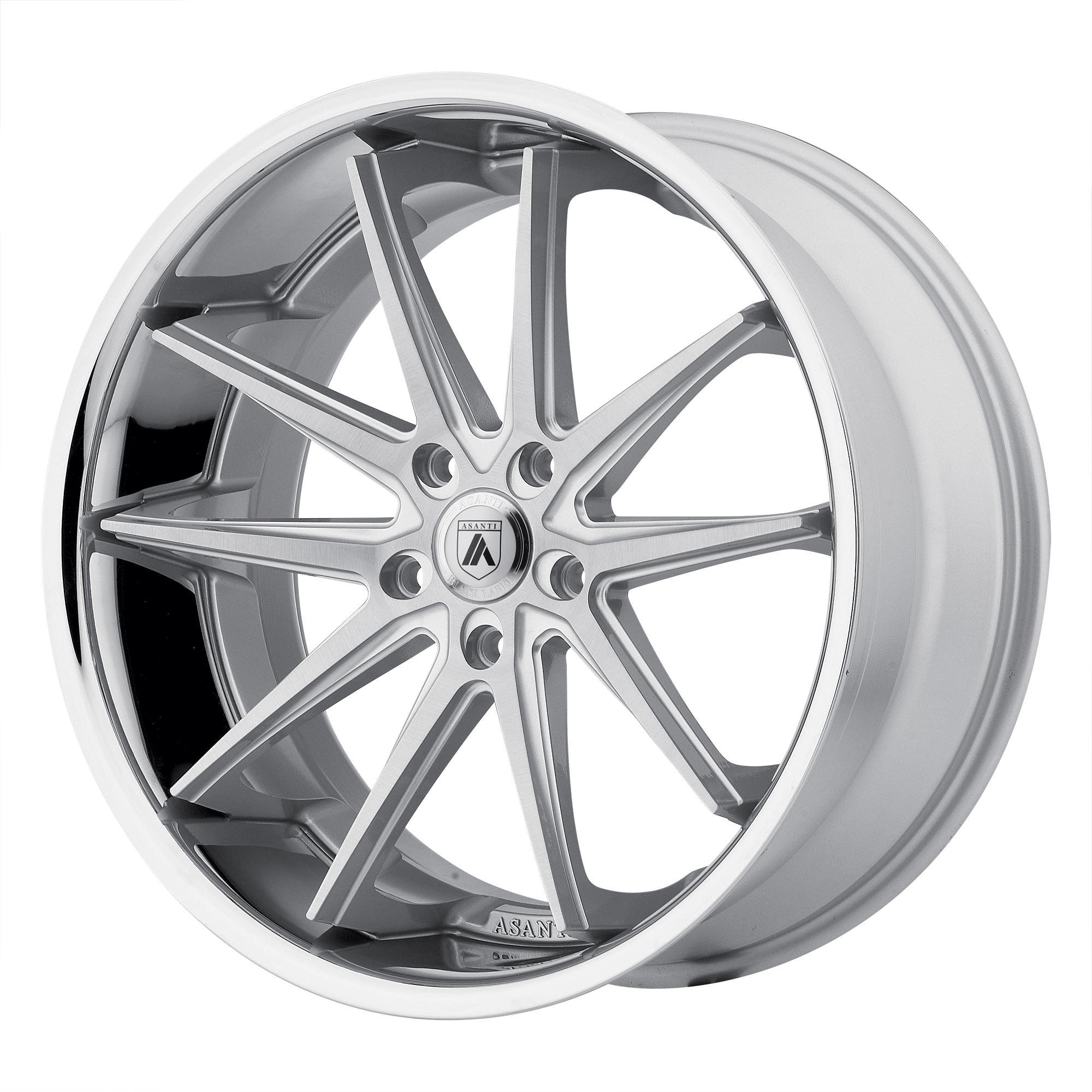 20x8.5 Asanti Black Label Wheels ABL-5 ALTAIR 5x120 28 offset 74.1 hub SILVER - ABL5-20855228SL