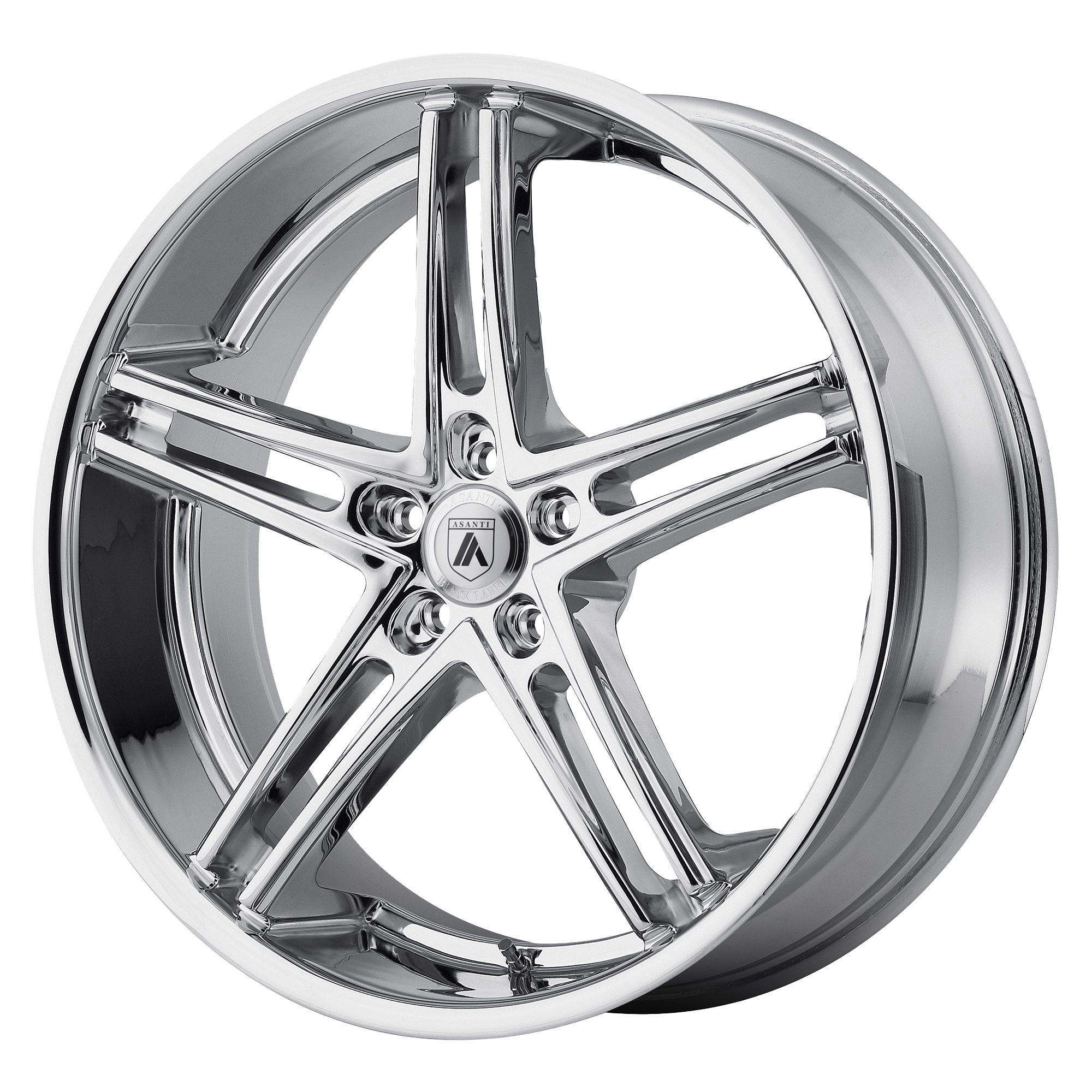 22x9 Asanti Black Label Wheels ABL-7 5x120 32 offset 74.1 hub CHROME - ABL7-22905232CH