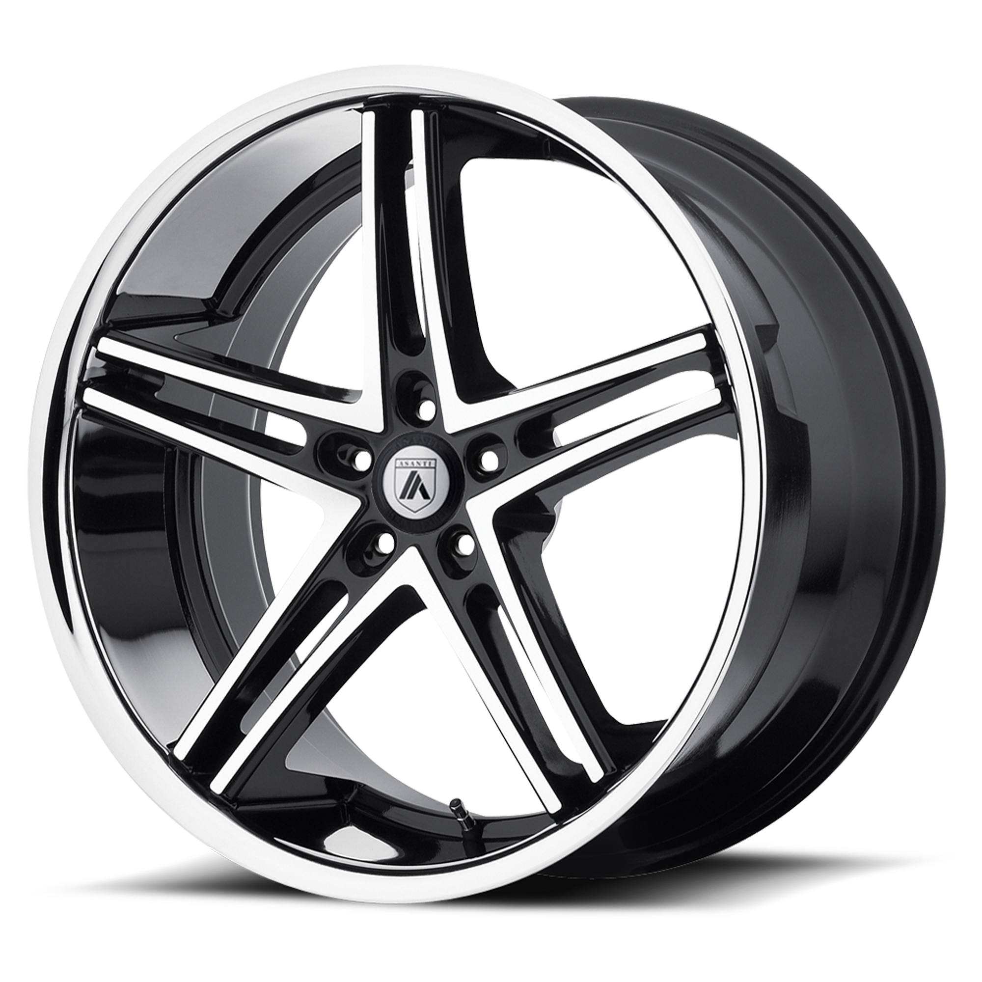 20x8.5 Asanti Black Label Wheels ABL-7 5x112 32 offset 74.1 hub MACHINED - ABL7-20855632MS