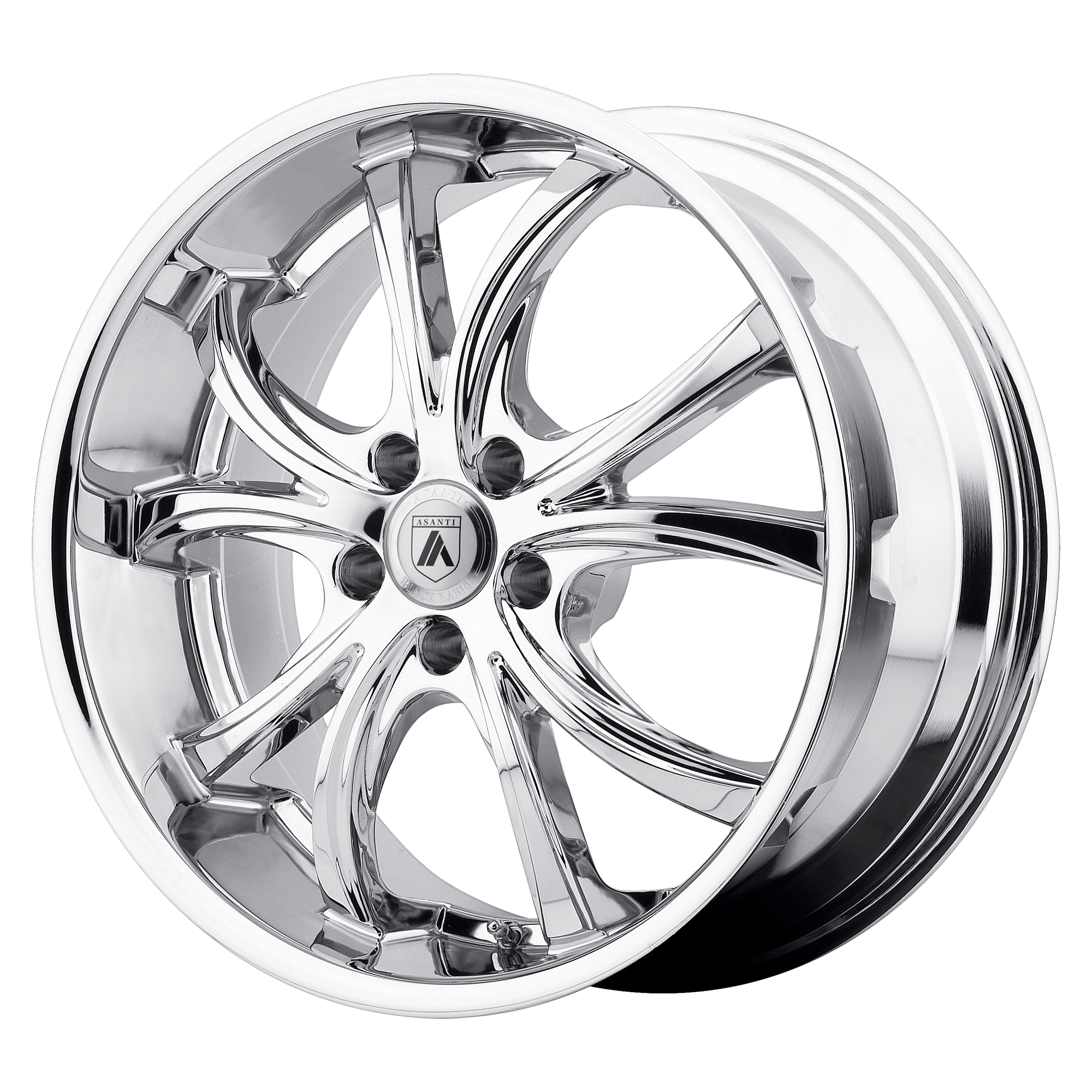 22x10 Asanti Black Label Wheels ABL-8 ELEKTRA 5x115 20 offset 74.1 hub CHROME - ABL8-22101520CH