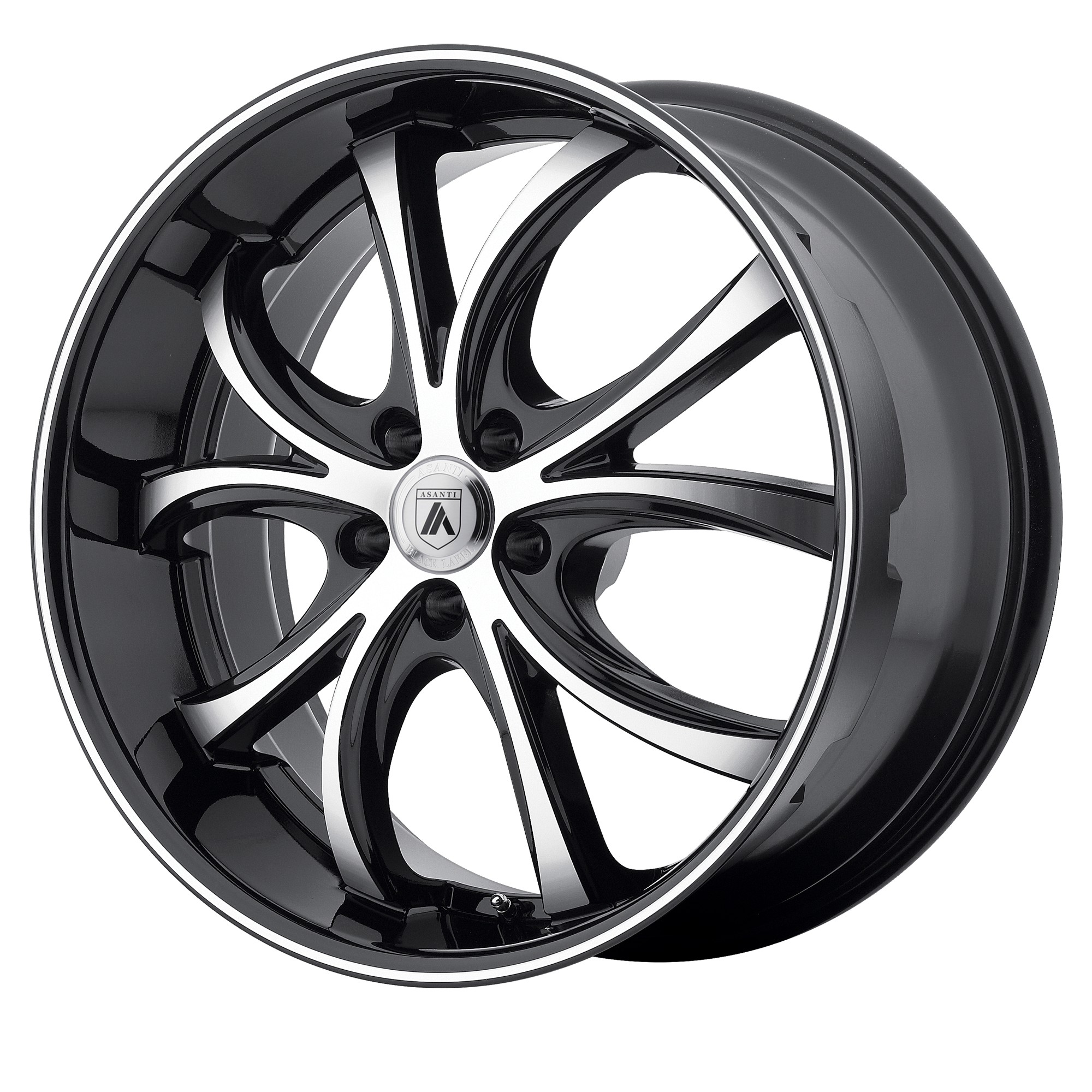 20x8.5 Asanti Black Label Wheels ABL-8 ELEKTRA 5x112 38 offset 74.1 hub MACHINED - ABL8-20855638MB