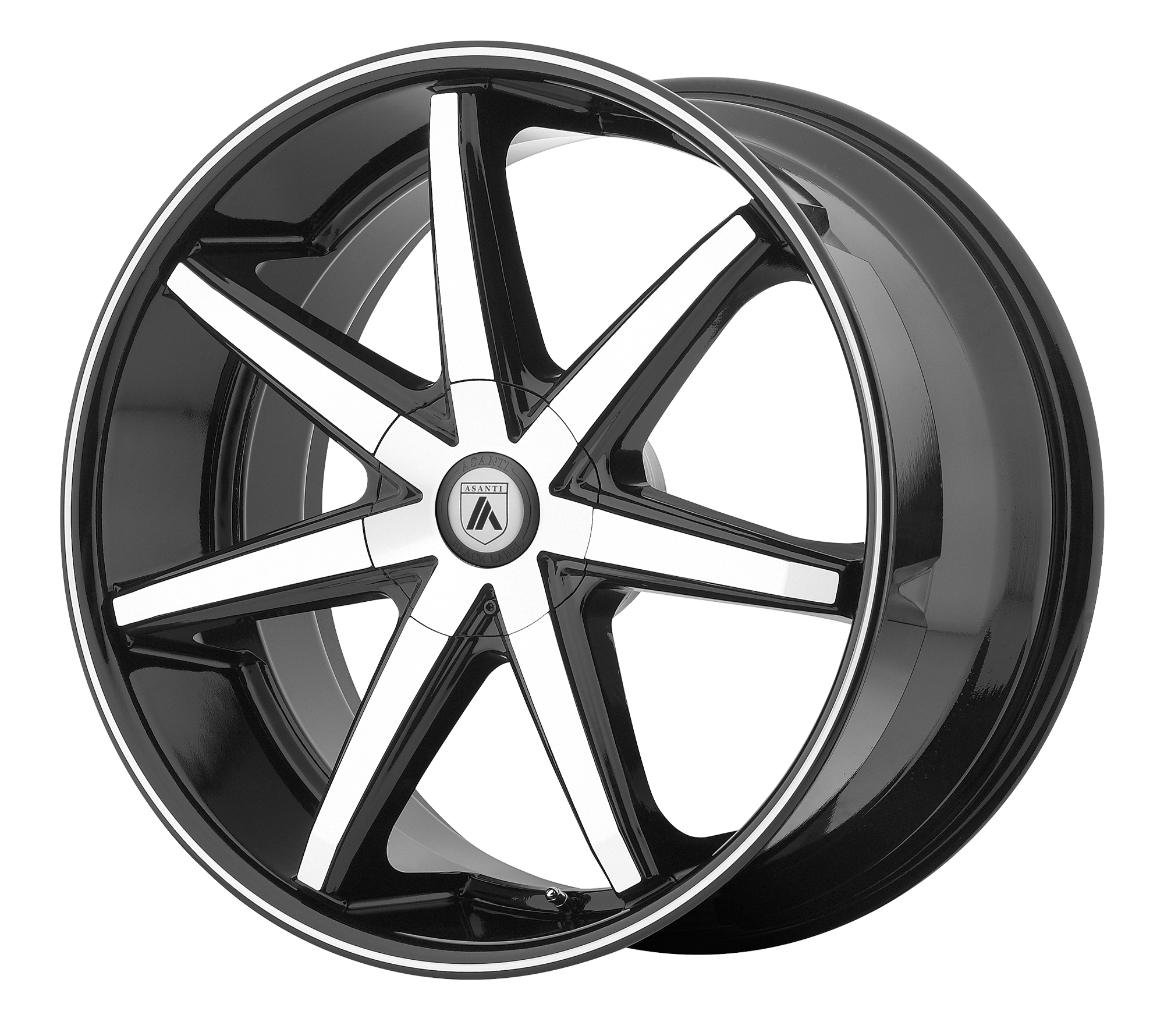 20x10 Asanti Black Label Wheels ABL-9 5x108/5x112 18 offset 78.3 hub MACHINED - ABL9-20102218MB