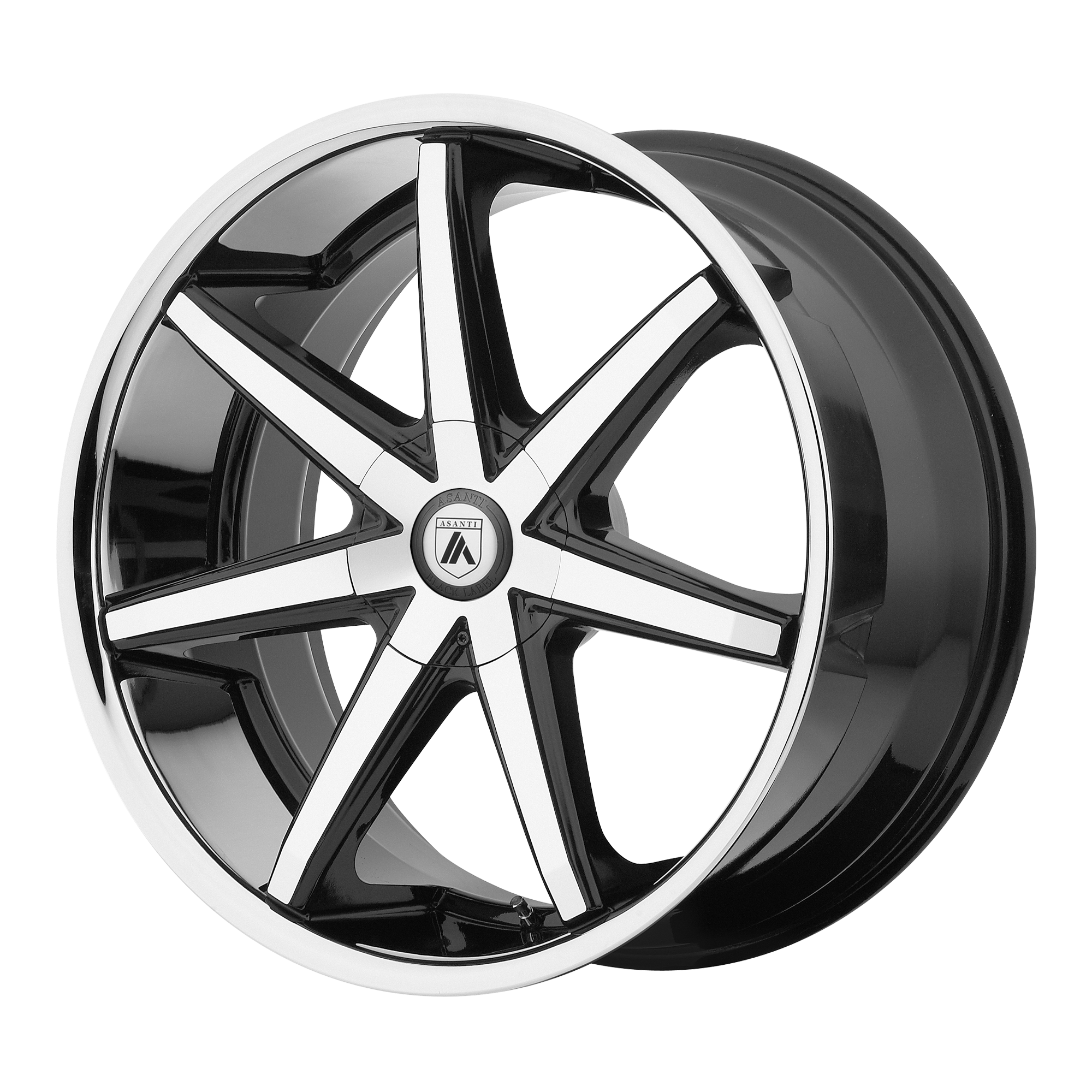 22x9 Asanti Black Label Wheels ABL-9 5x112 32 offset 74.1 hub MACHINED - ABL9-22905632MS