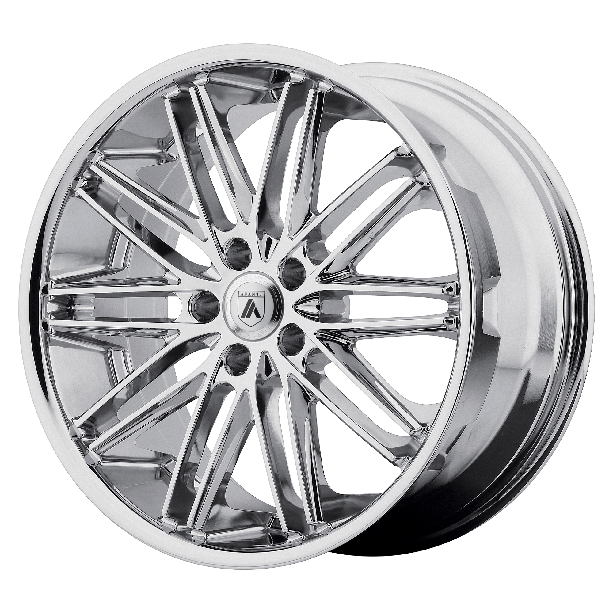 20x10 Asanti Black Label Wheels ABL-10 POLLUX 5x108 35 offset 74.1 hub CHROME - ABL10-20104535CH
