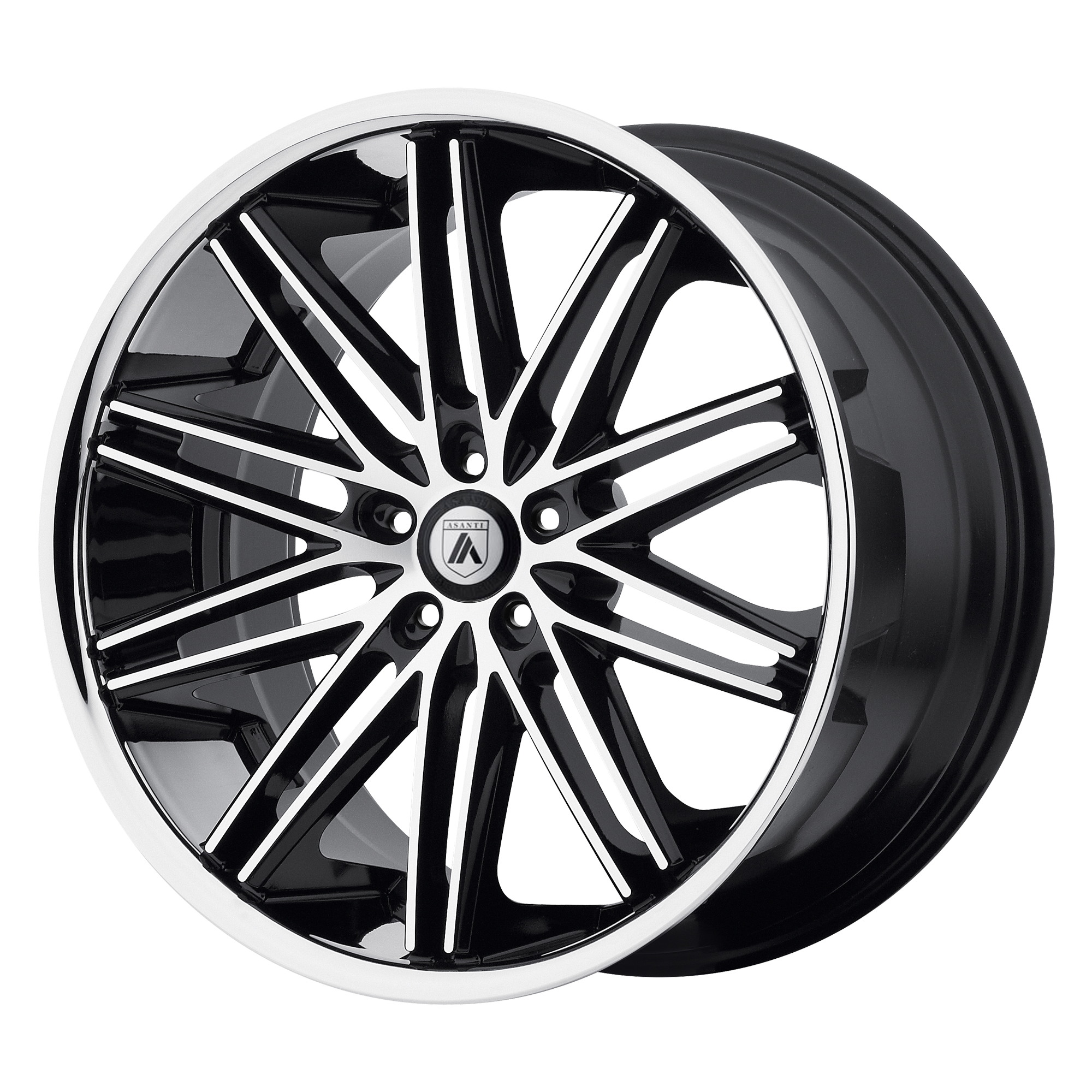 20x8.5 Asanti Black Label Wheels ABL-10 POLLUX 5x115 35 offset 74.1 hub MACHINED - ABL10-20851535MS