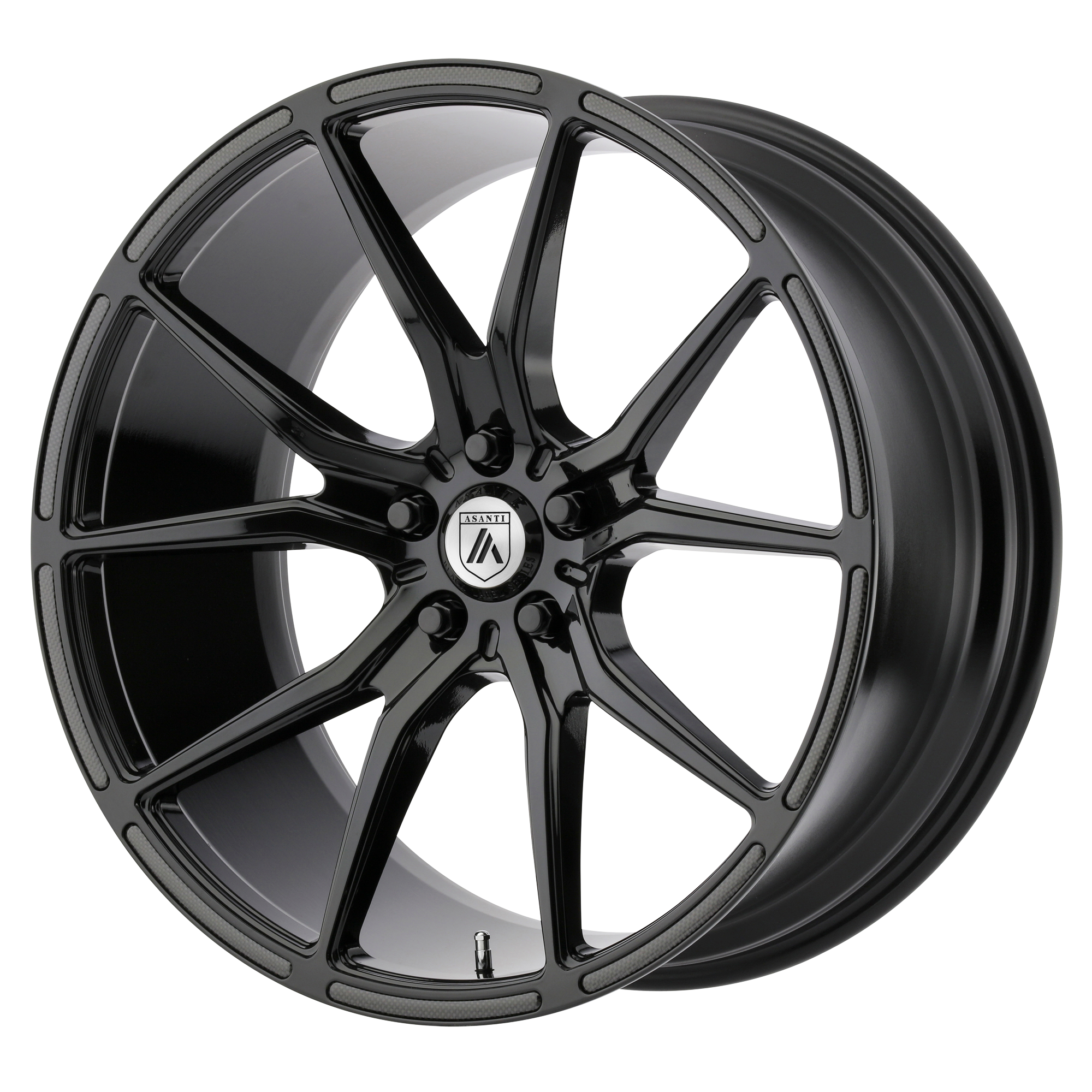 22x10.5 Asanti Black Label Wheels ABL-13 VEGA 5x130 45 offset 72.56 hub BLACK - ABL13-22055345BK