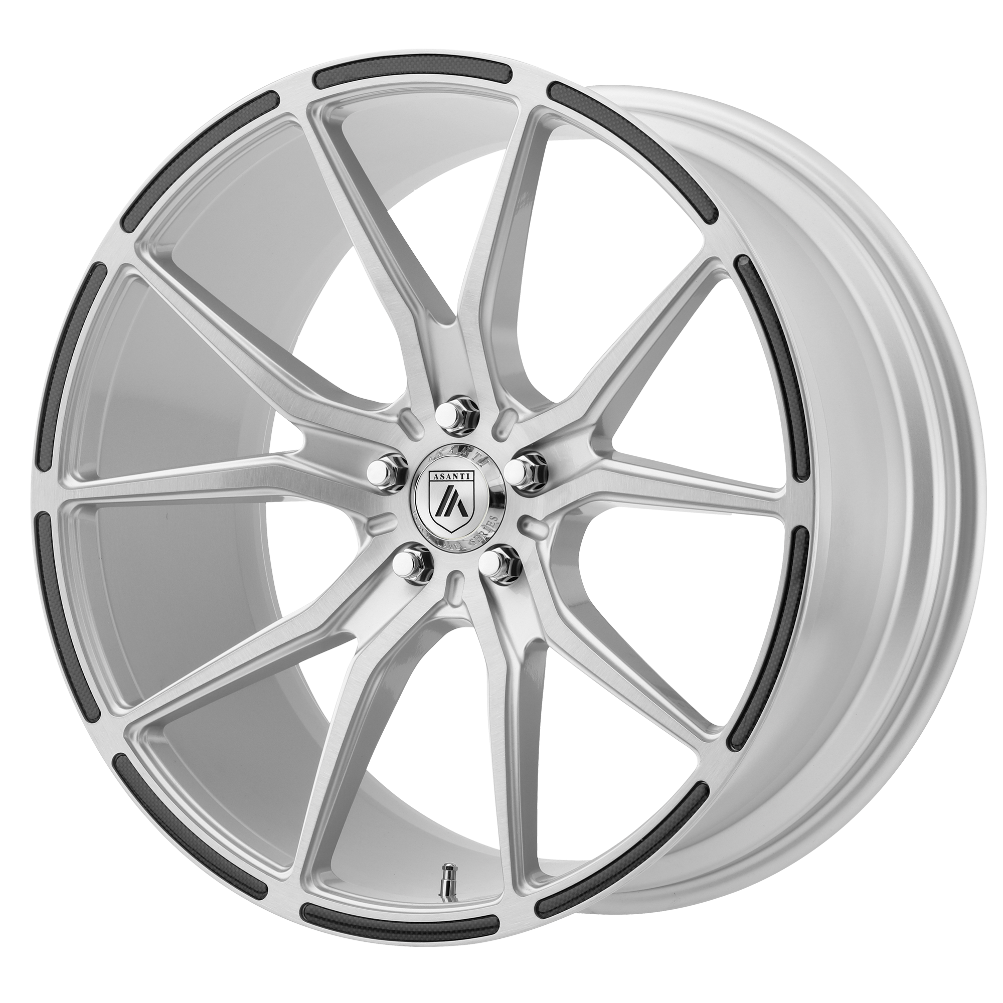 22x9 Asanti Black Label Wheels ABL-13 VEGA 5x112 32 offset 72.56 hub SILVER - ABL13-22905632SL