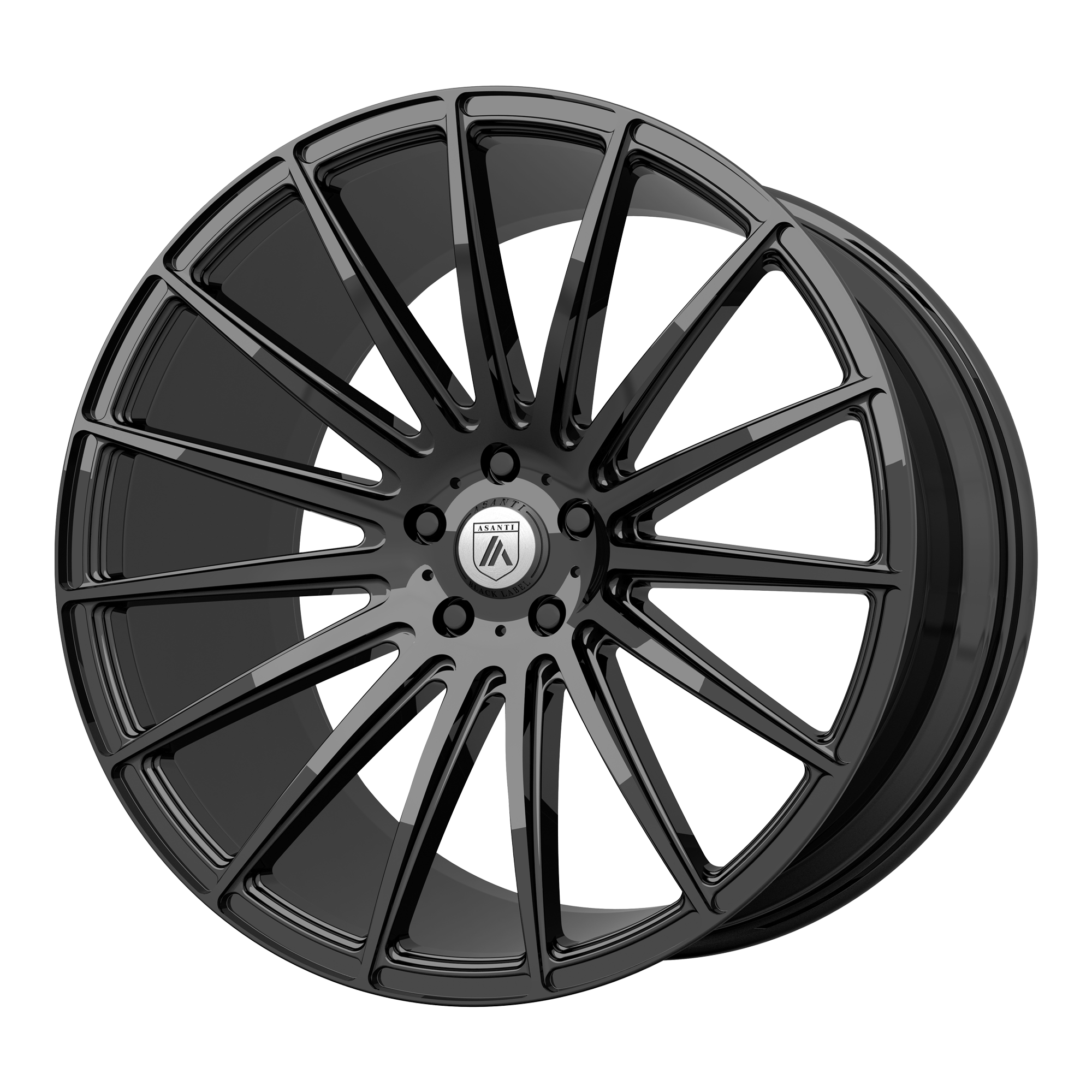 20x8.5 Asanti Black Label Wheels ABL-14 POLARIS 5x112 38 offset 72.56 hub BLACK - ABL14-20855638BK