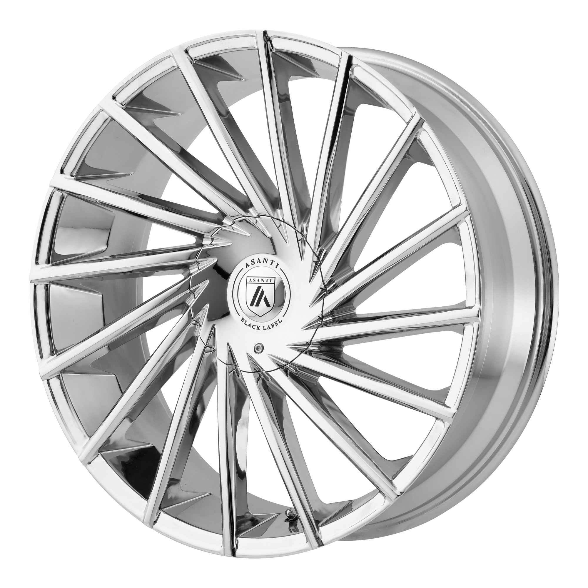 20x8.5 Asanti Black Label Wheels ABL-18 MATAR 5x127 15 offset 72.6 hub CHROME - ABL18-20855015CH
