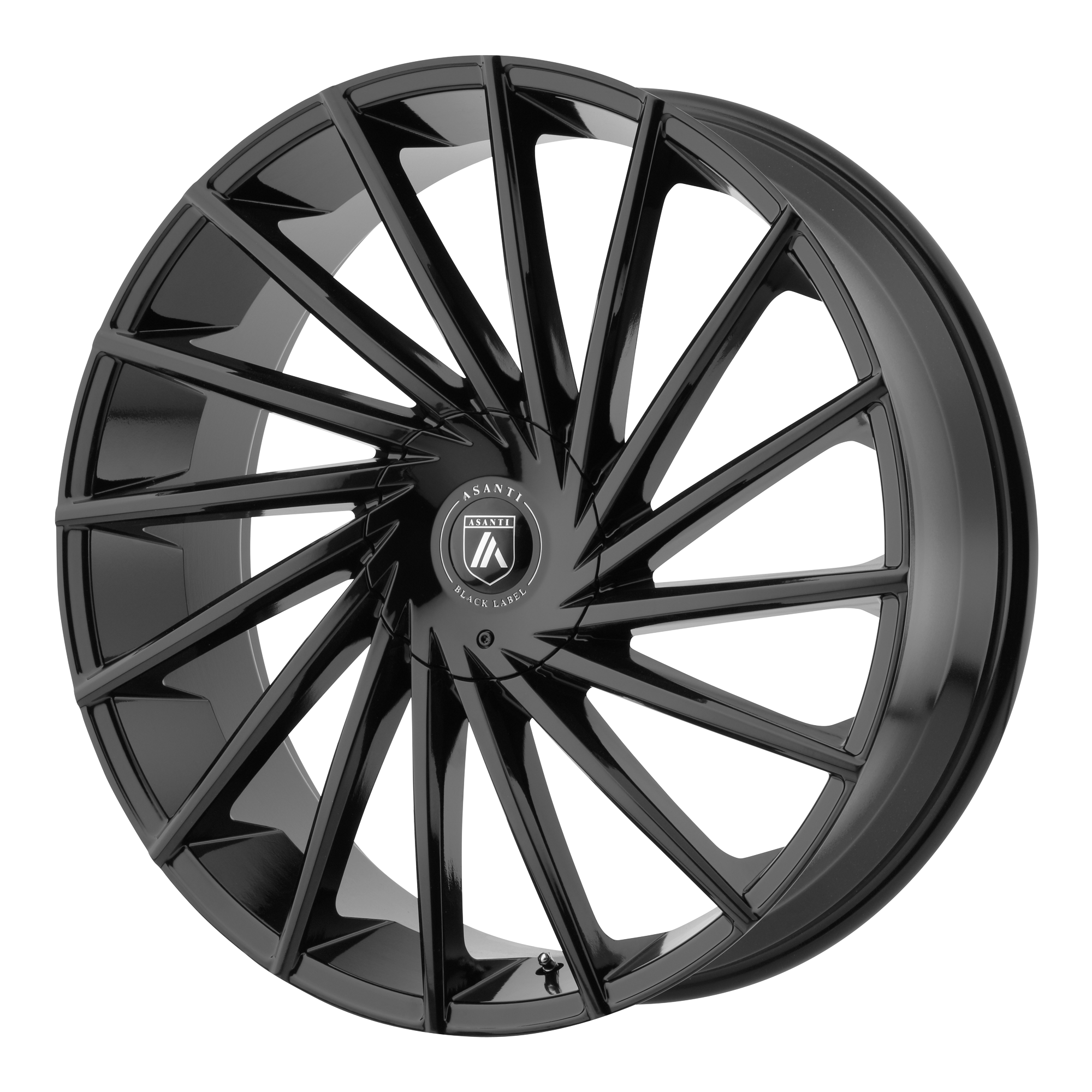 20x8.5 Asanti Black Label Wheels ABL-18 MATAR 5x115 15 offset 74.1 hub BLACK - ABL18-20851515GB