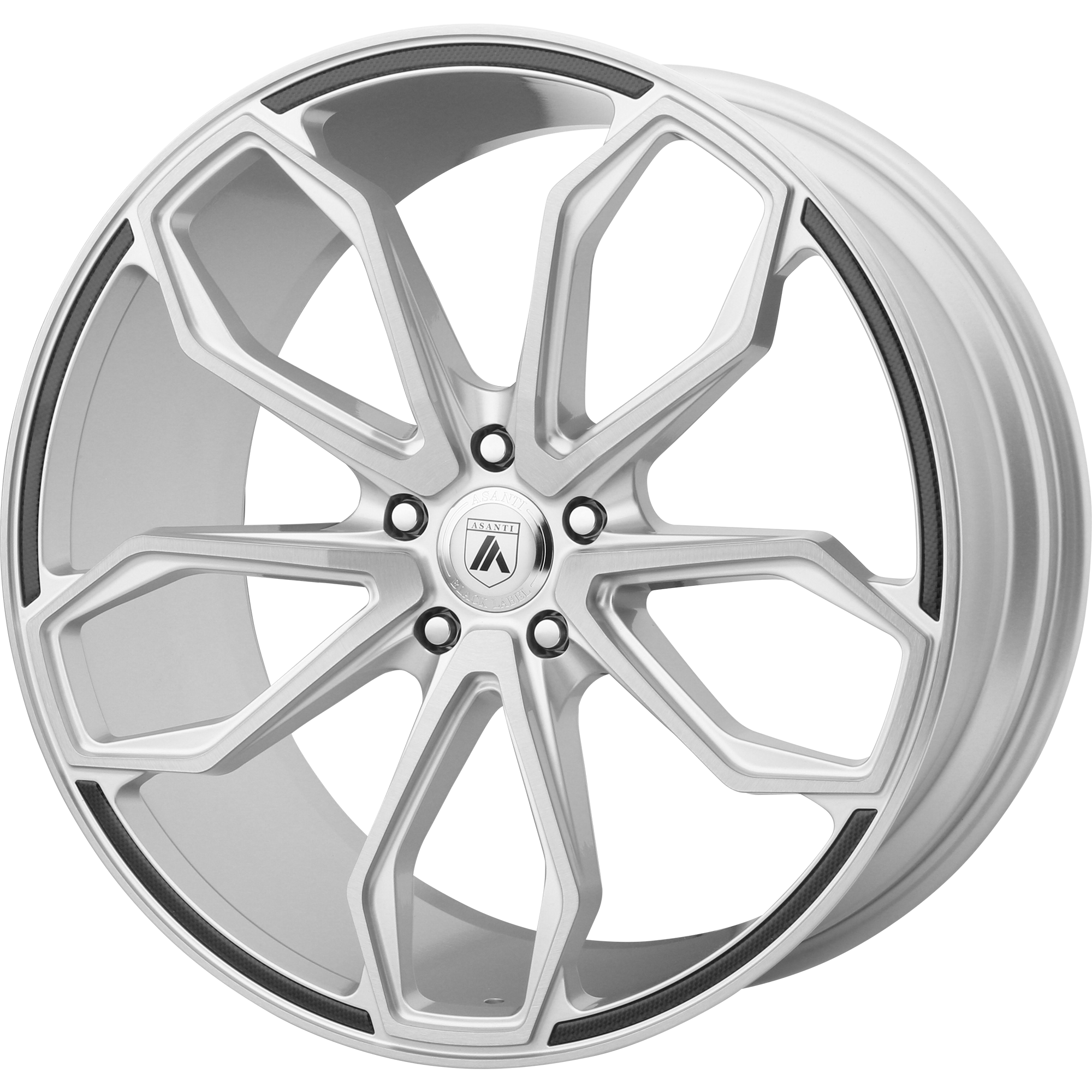 20x10 Asanti Black Label Wheels ABL-19 ATHENA 5x114.3 40 offset 72.56 hub SILVER - ABL19-20101240SL