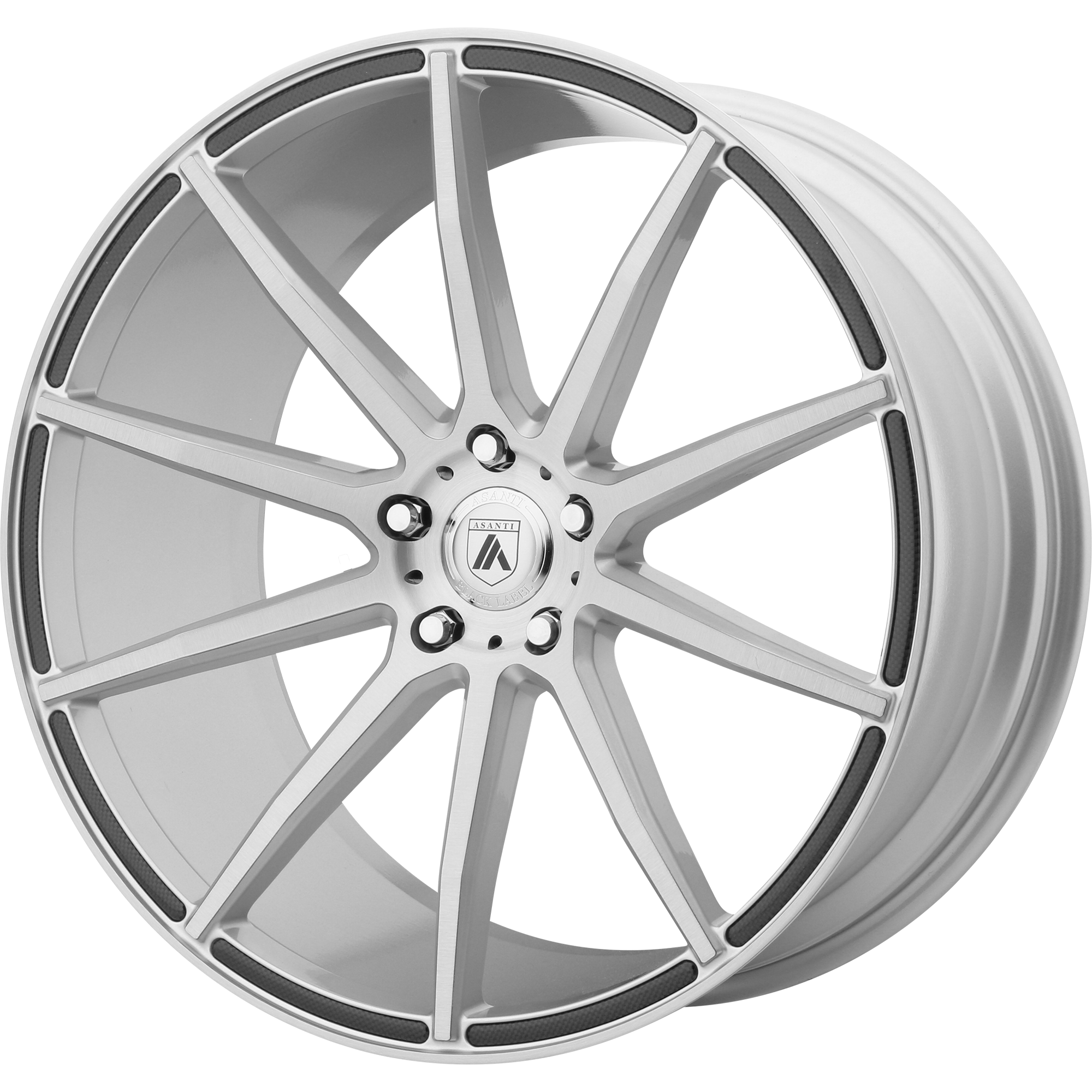 22x10.5 Asanti Black Label Wheels ABL-20 ARIES 5x127 45 offset 72.6 hub SILVER - ABL20-22055045SL