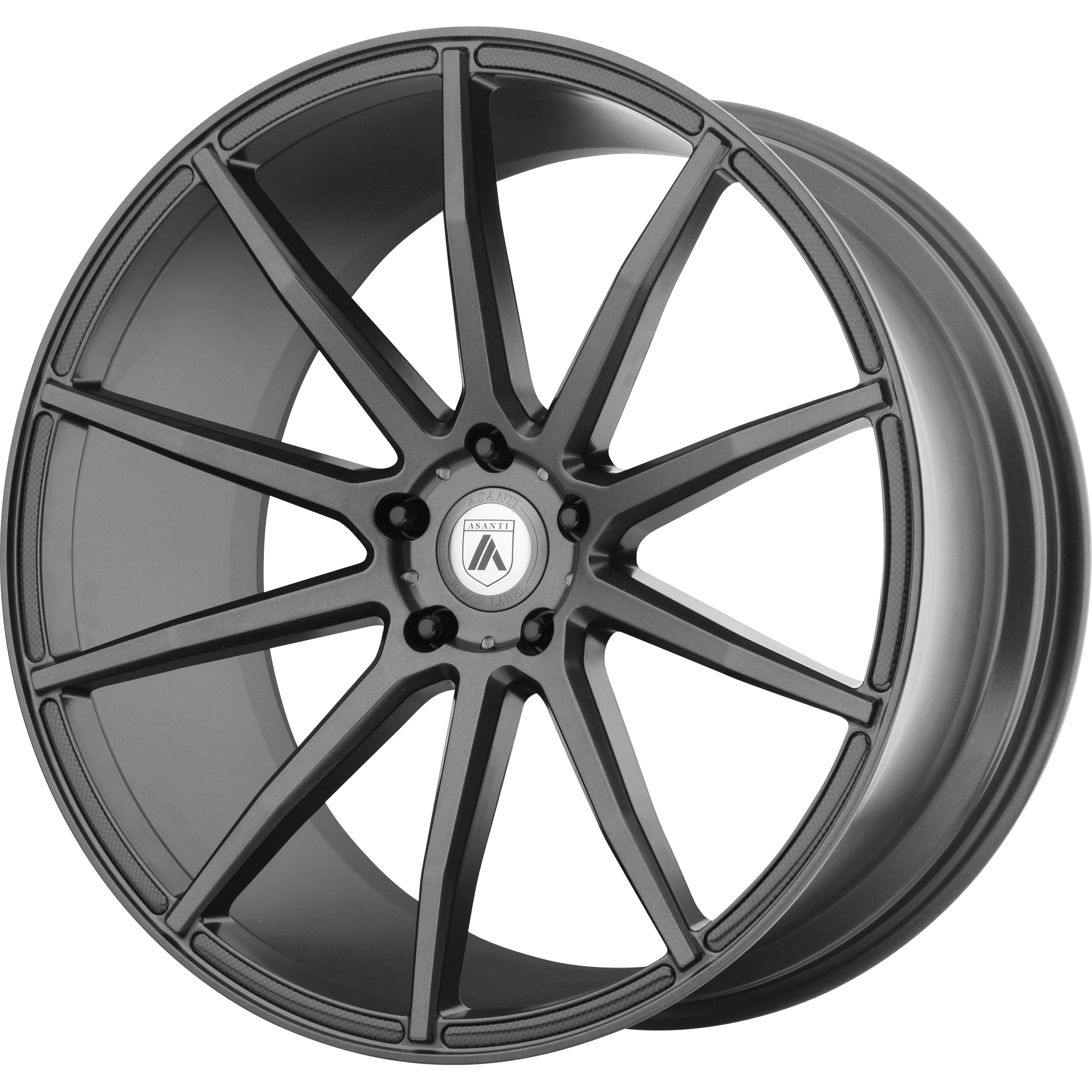 22x10.5 Asanti Black Label Wheels ABL-20 ARIES 5x127 38 offset 72.6 hub GRAY - ABL20-22055038MG