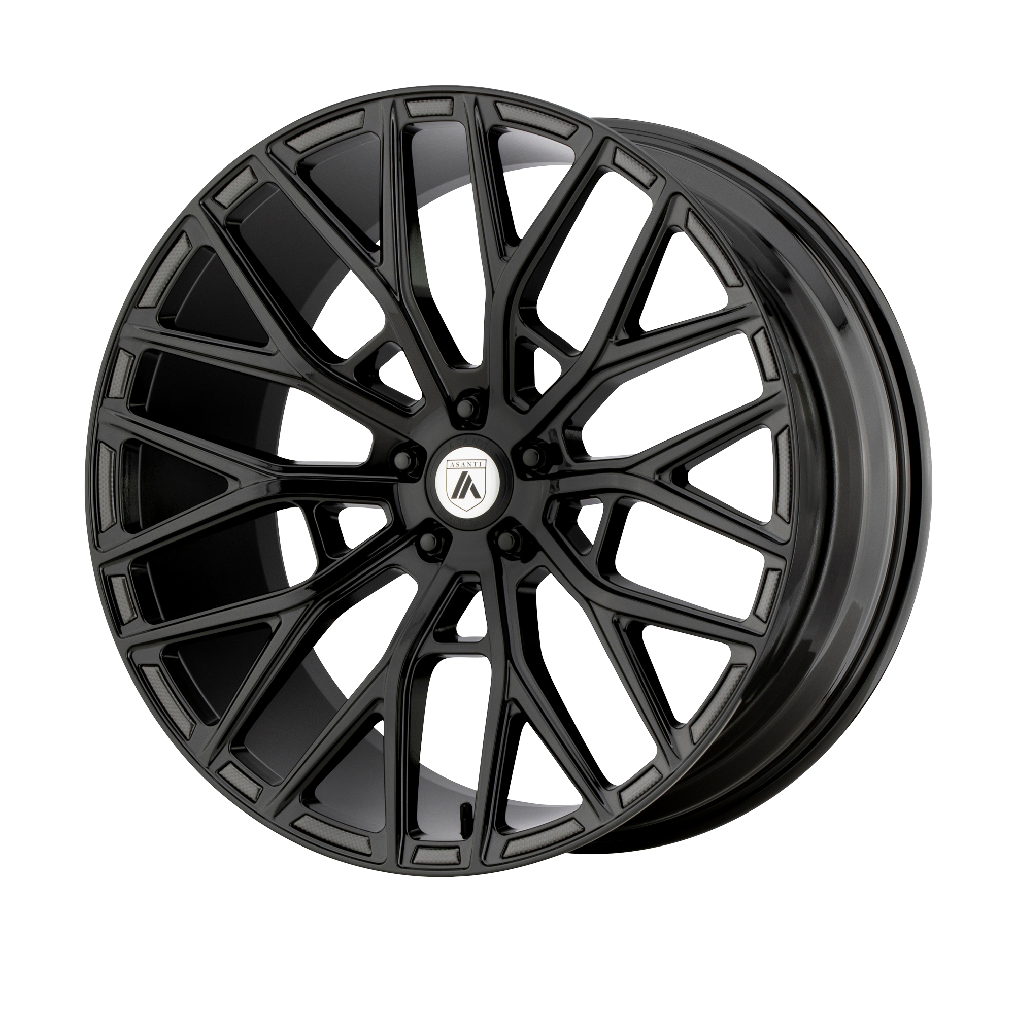 20x9 Asanti Black Label Wheels ABL-21 LEO 5x130 38 offset 72.6 hub BLACK - ABL21-20905338BK