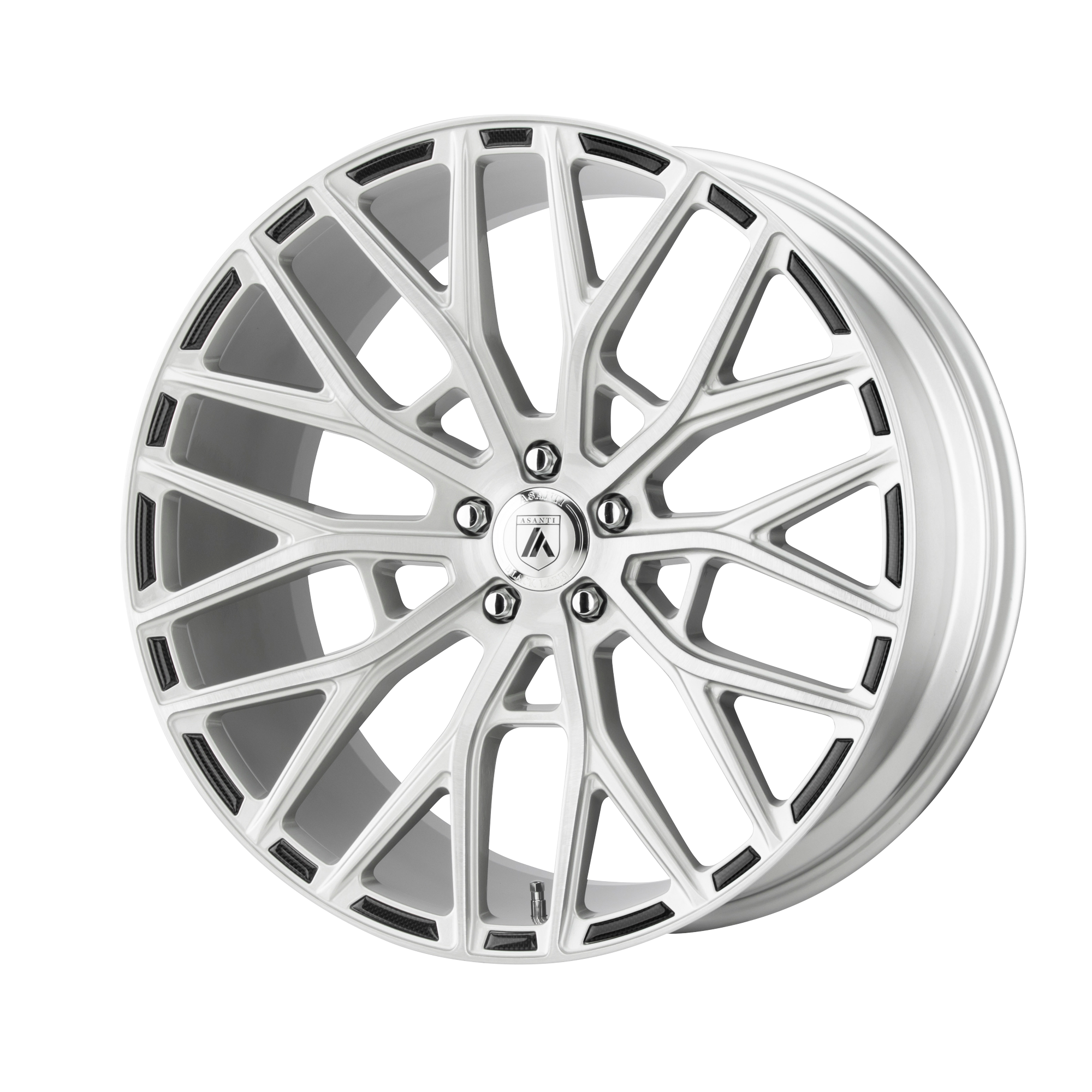 20x10.5 Asanti Black Label Wheels ABL-21 LEO 5x112 27 offset 72.6 hub SILVER - ABL21-20055627SL