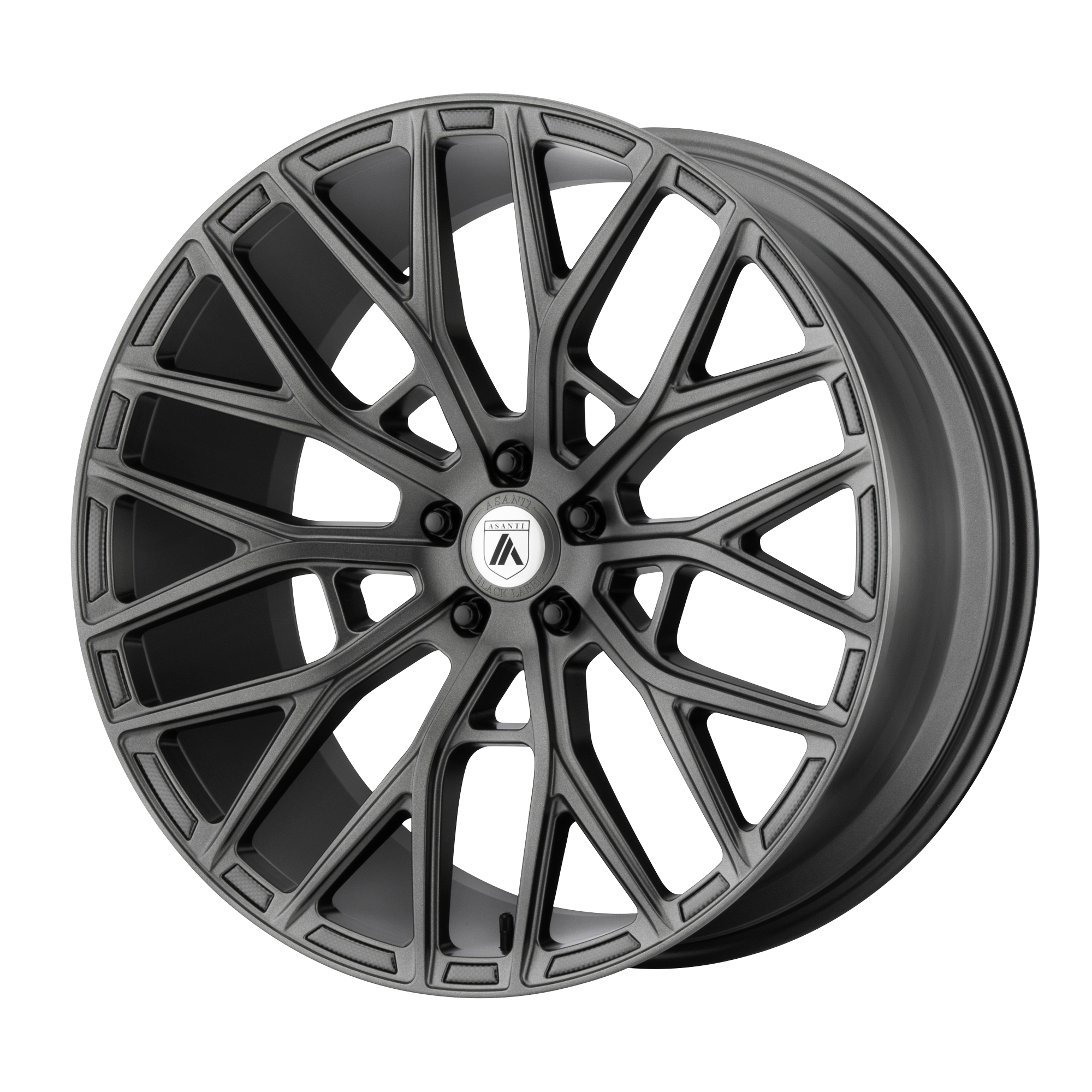 20x9 Asanti Black Label Wheels ABL-21 LEO 5x110 35 offset 72.6 hub GRAY - ABL21-20904235MG