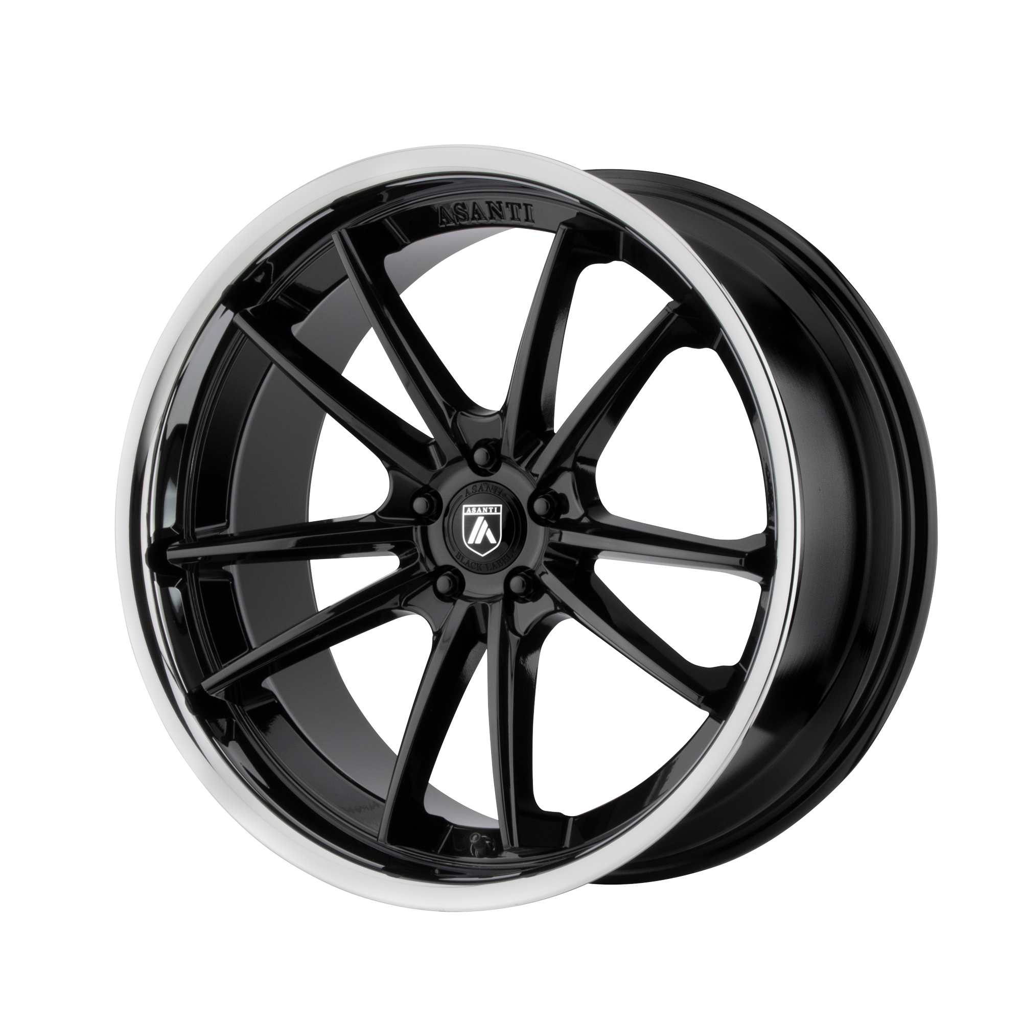 20x10.5 Asanti Black Label Wheels ABL-23 SIGMA 5x112 38 offset 72.56 hub BLACK - ABL23-20055638BK