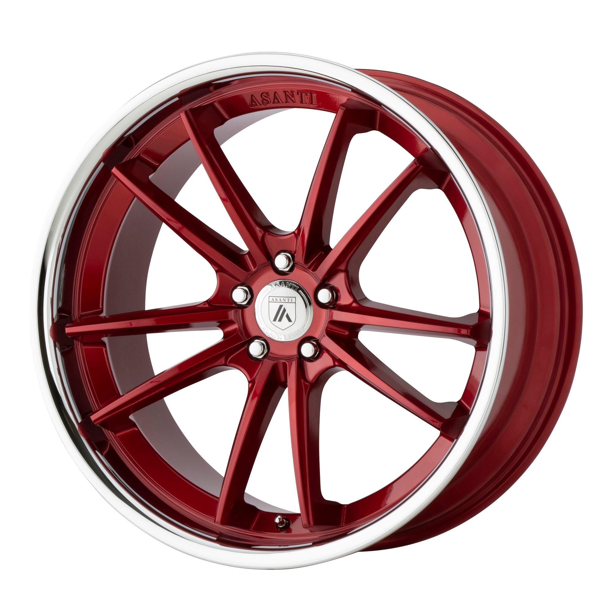 20x9 Asanti Black Label Wheels ABL-23 SIGMA 5x115 15 offset 72.56 hub RED - ABL23-20901515RD