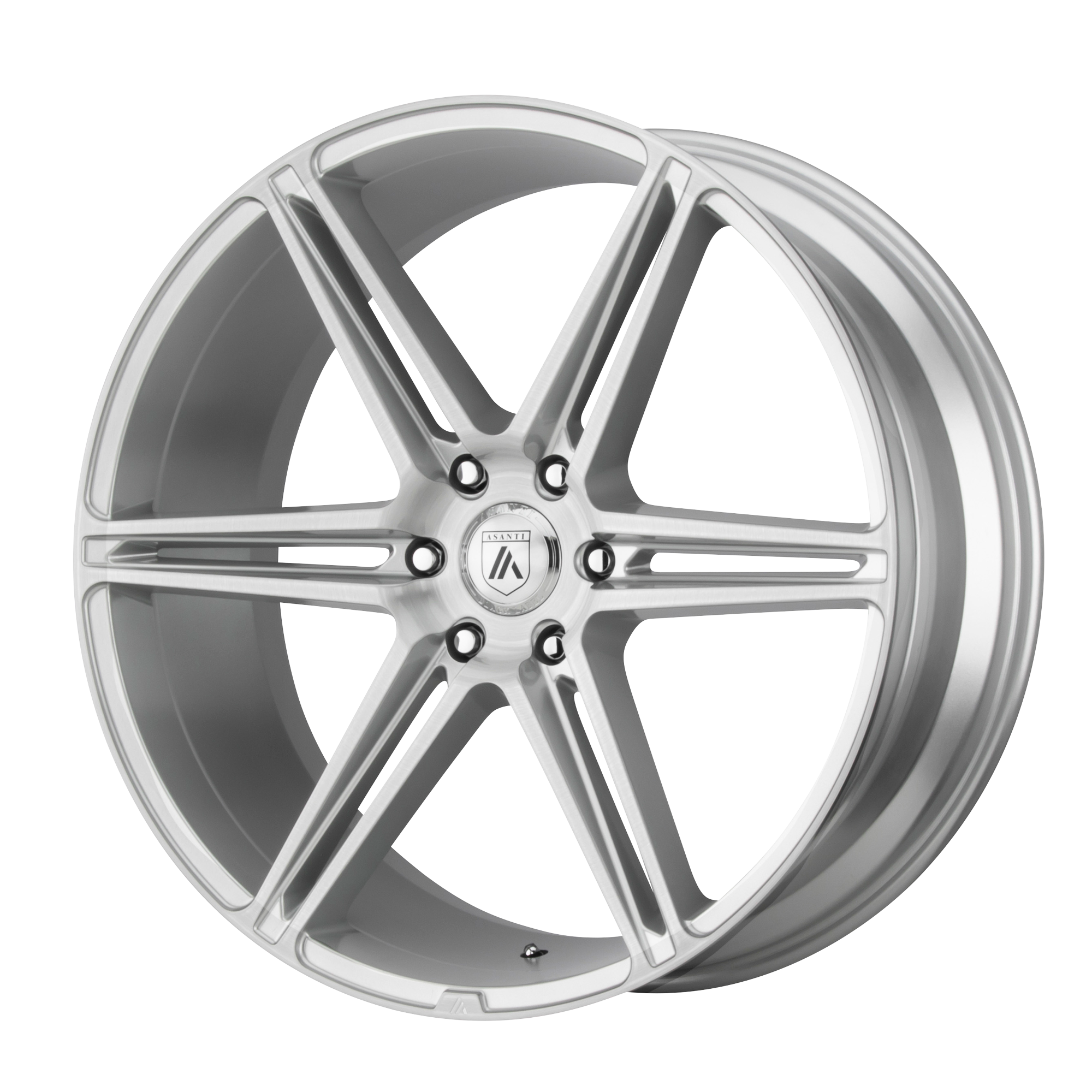 20x9 Asanti Black Label Wheels ABL-25 ALPHA 6 6x139.7 12 offset 100.3 hub SILVER - ABL25-20906230SL
