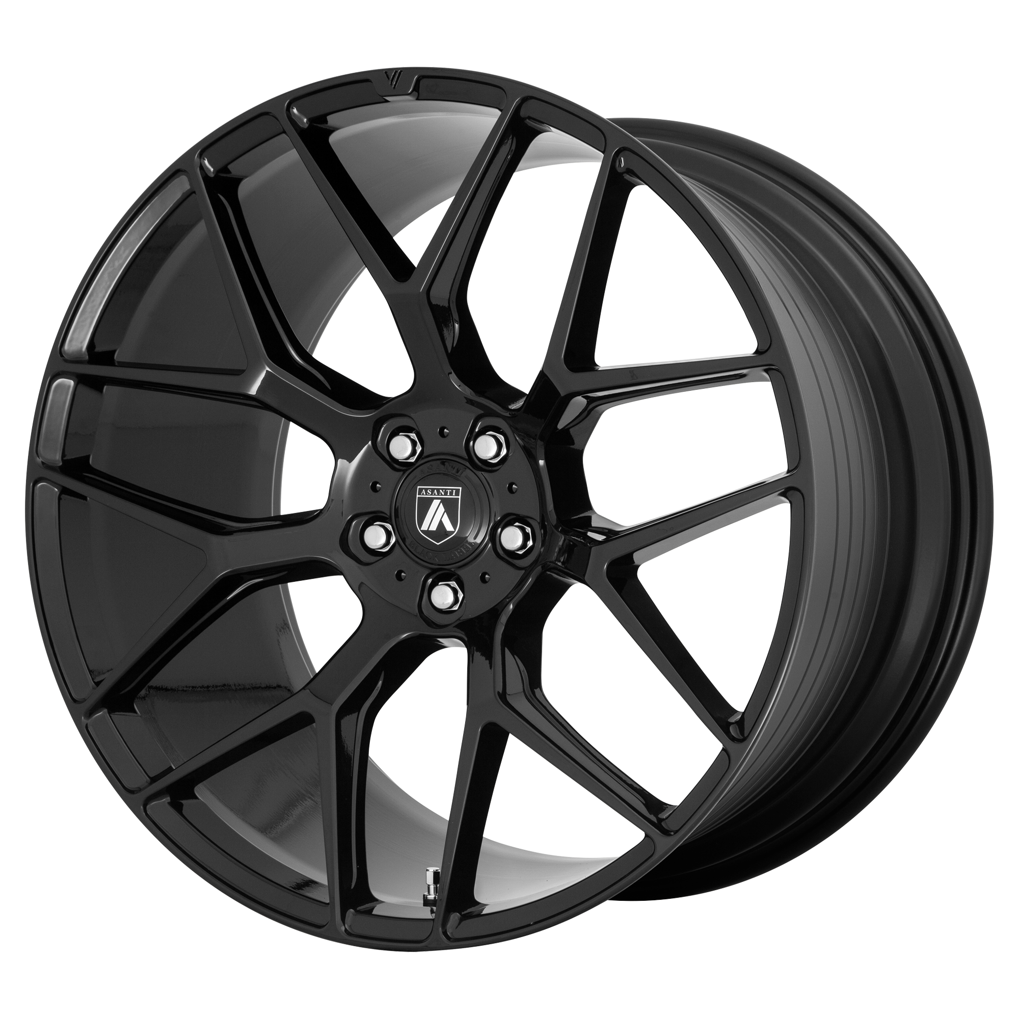 20x10.5 Asanti Black Label Wheels ABL-27 DYNASTY 5x114.3 38 offset 72.56 hub BLACK - ABL27-20051238BK
