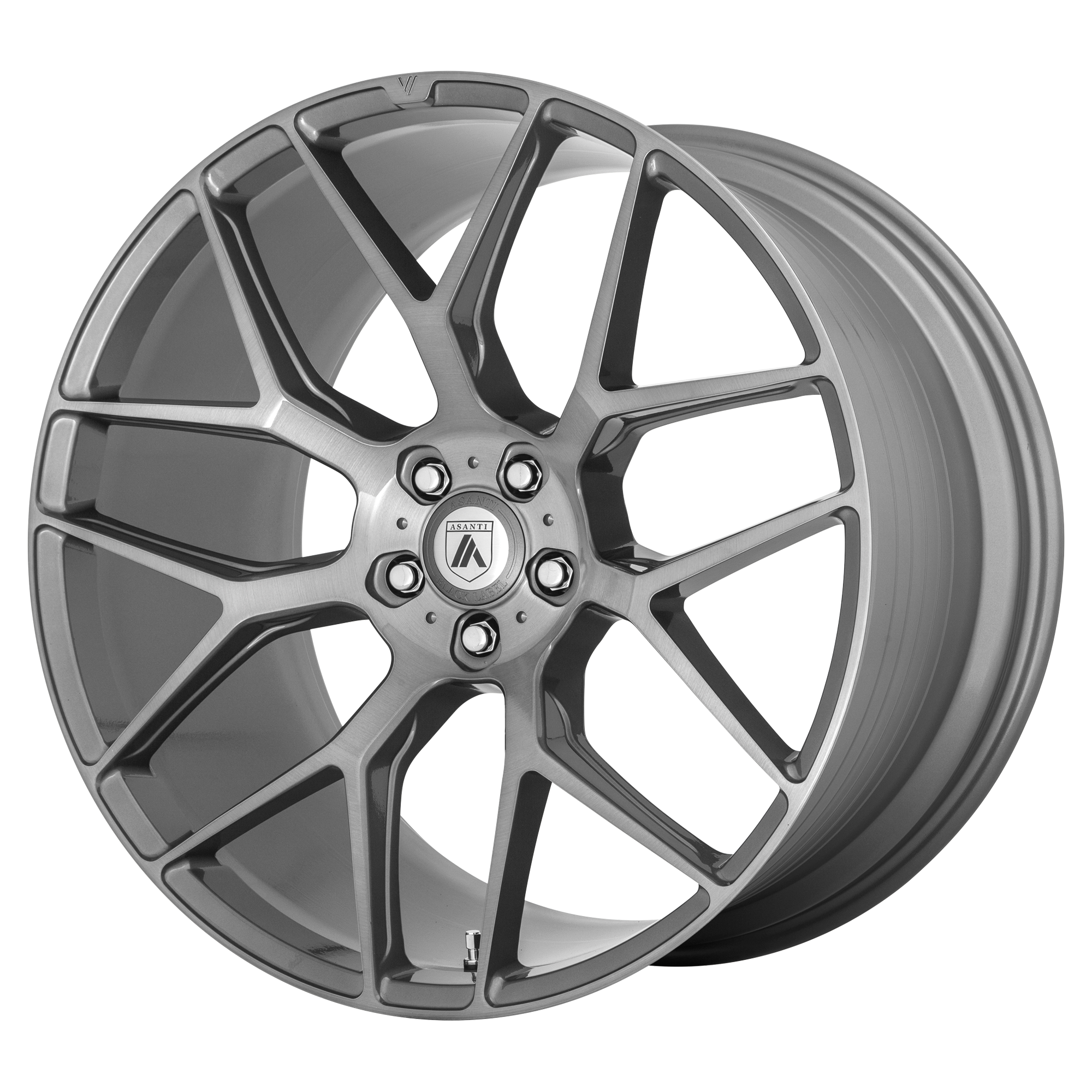 22x9 Asanti Black Label Wheels ABL-27 DYNASTY 5x120 32 offset 74.1 hub GRAY - ABL27-22905232TB