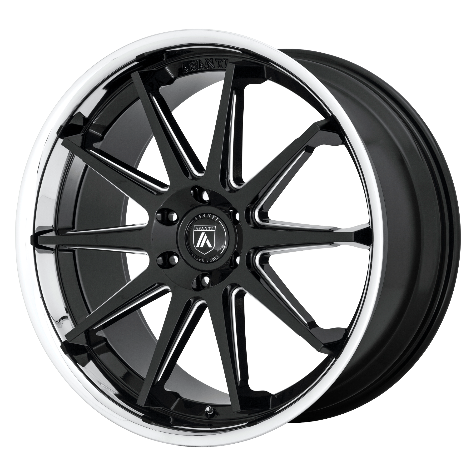 24x10 Asanti Black Label Wheels ABL-29 EMPEROR 6x139.7 15 offset 106.1 hub BLACK - ABL29-24106815BK