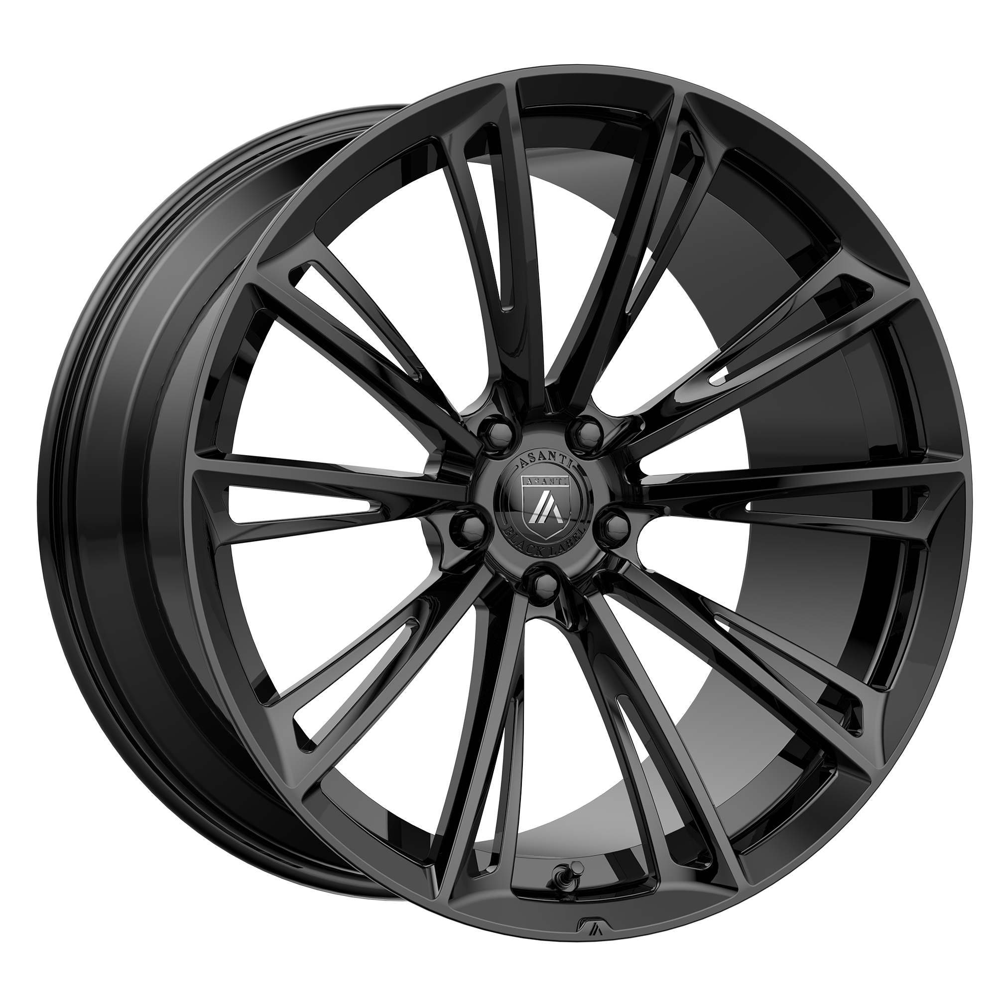 22x10.5 Asanti Black Label Wheels ABL30 CORONA TRUCK 5x115 25 offset 72.56 hub BLACK - ABL30-22051525BK