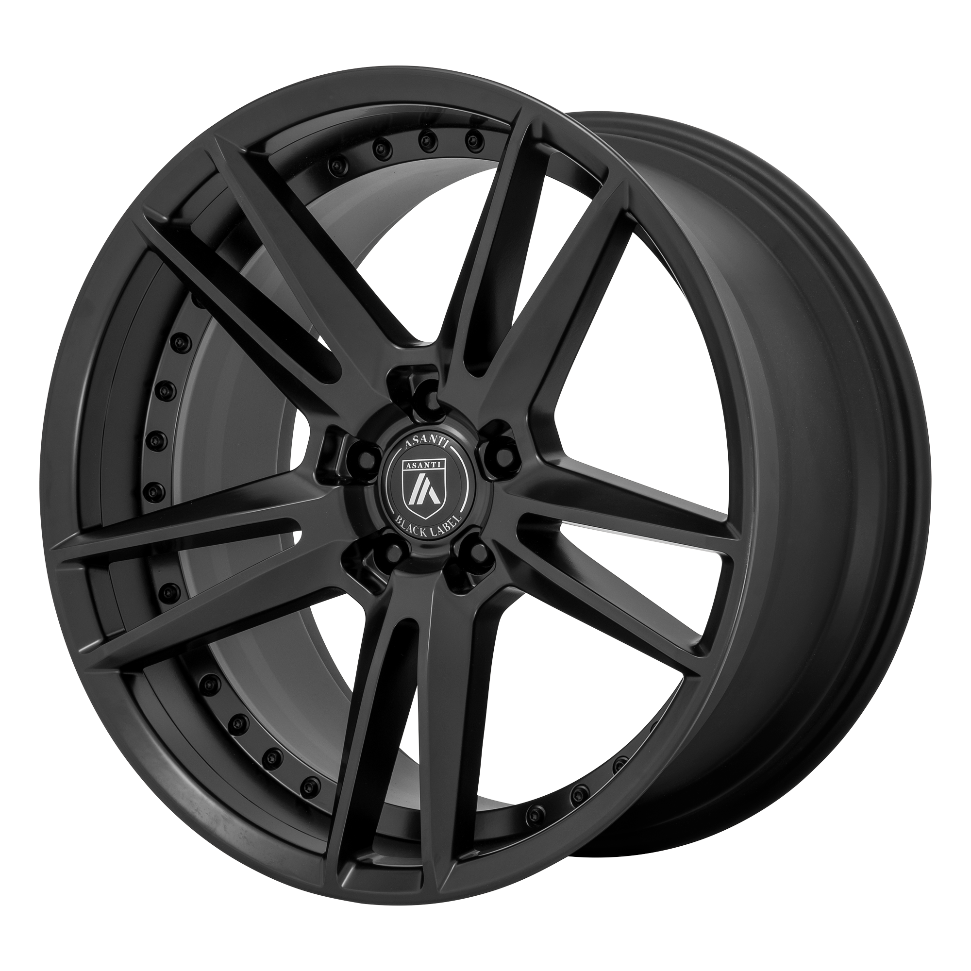 20x9 Asanti Black Label Wheels ABL-33 REIGN 5x114.3 35 offset 72.56 hub BLACK - ABL33-20901235SB