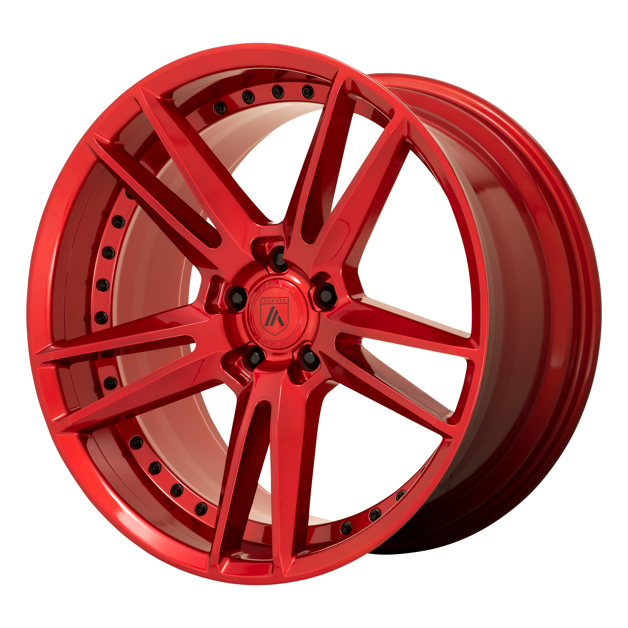 20x10.5 Asanti Black Label Wheels ABL-33 REIGN 5x120 38 offset 74.1 hub RED - ABL33-20055238RD