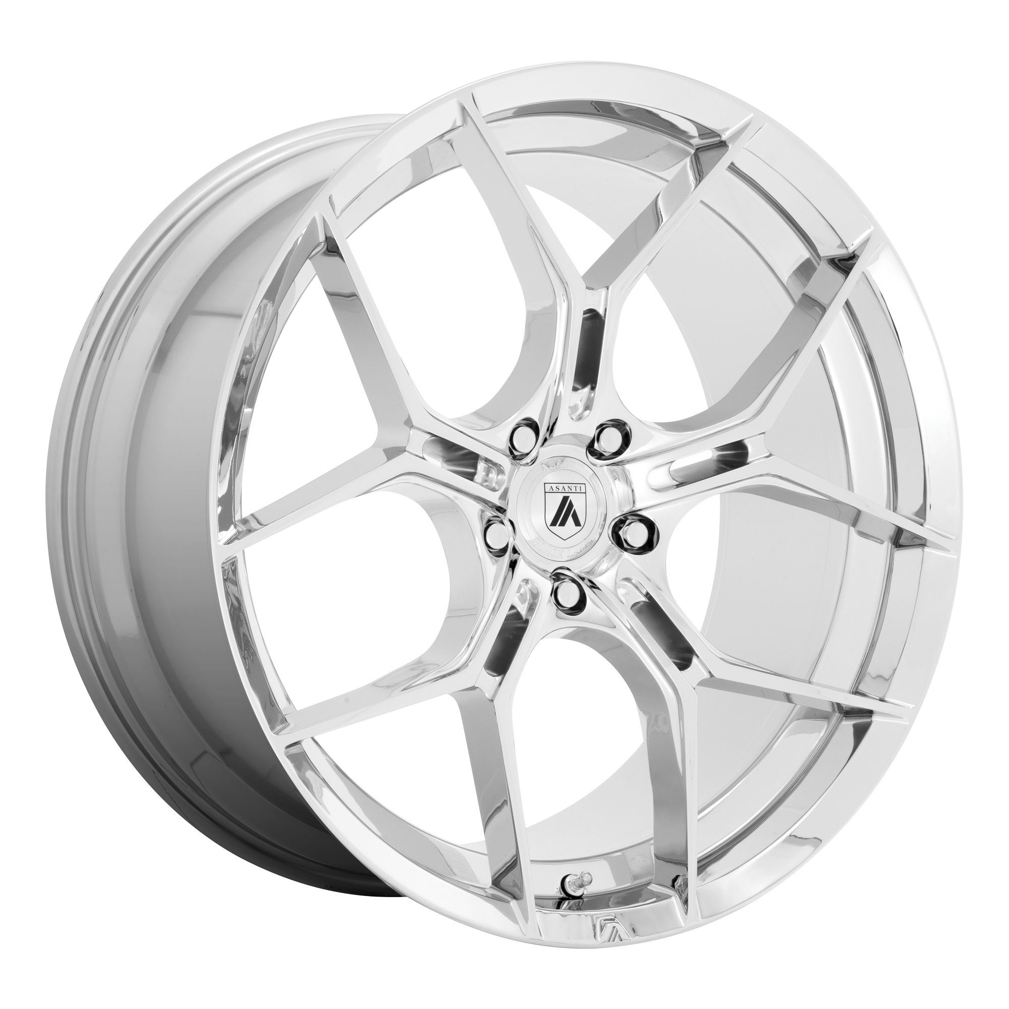 22x9 Asanti Black Label Wheels ABL-37 MONARCH 5x114.3 38 offset 72.56 hub CHROME - ABL37-22901238CH