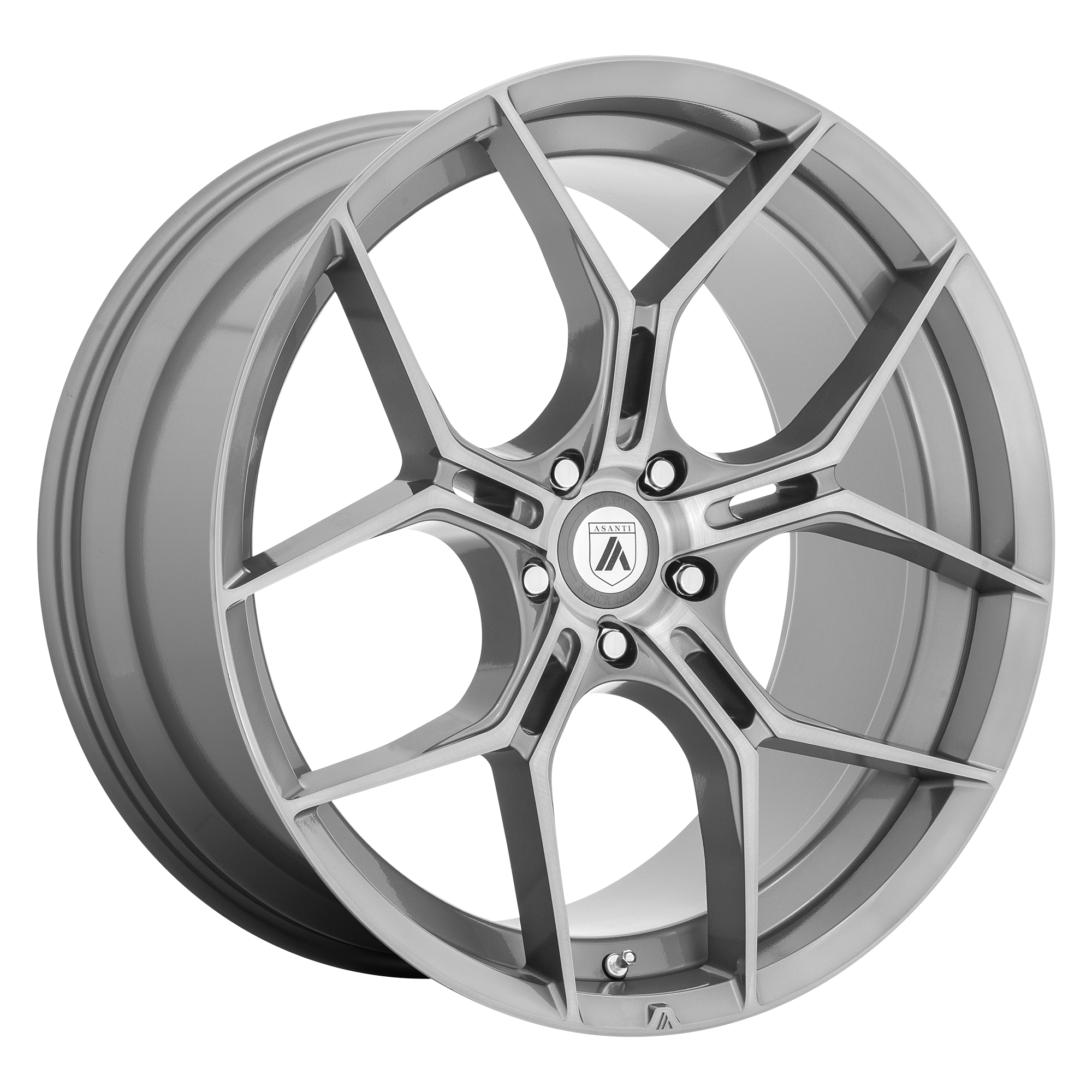 22x10.5 Asanti Black Label Wheels ABL-37 MONARCH 5x120 40 offset 74.1 hub GRAY - ABL37-22055240TB