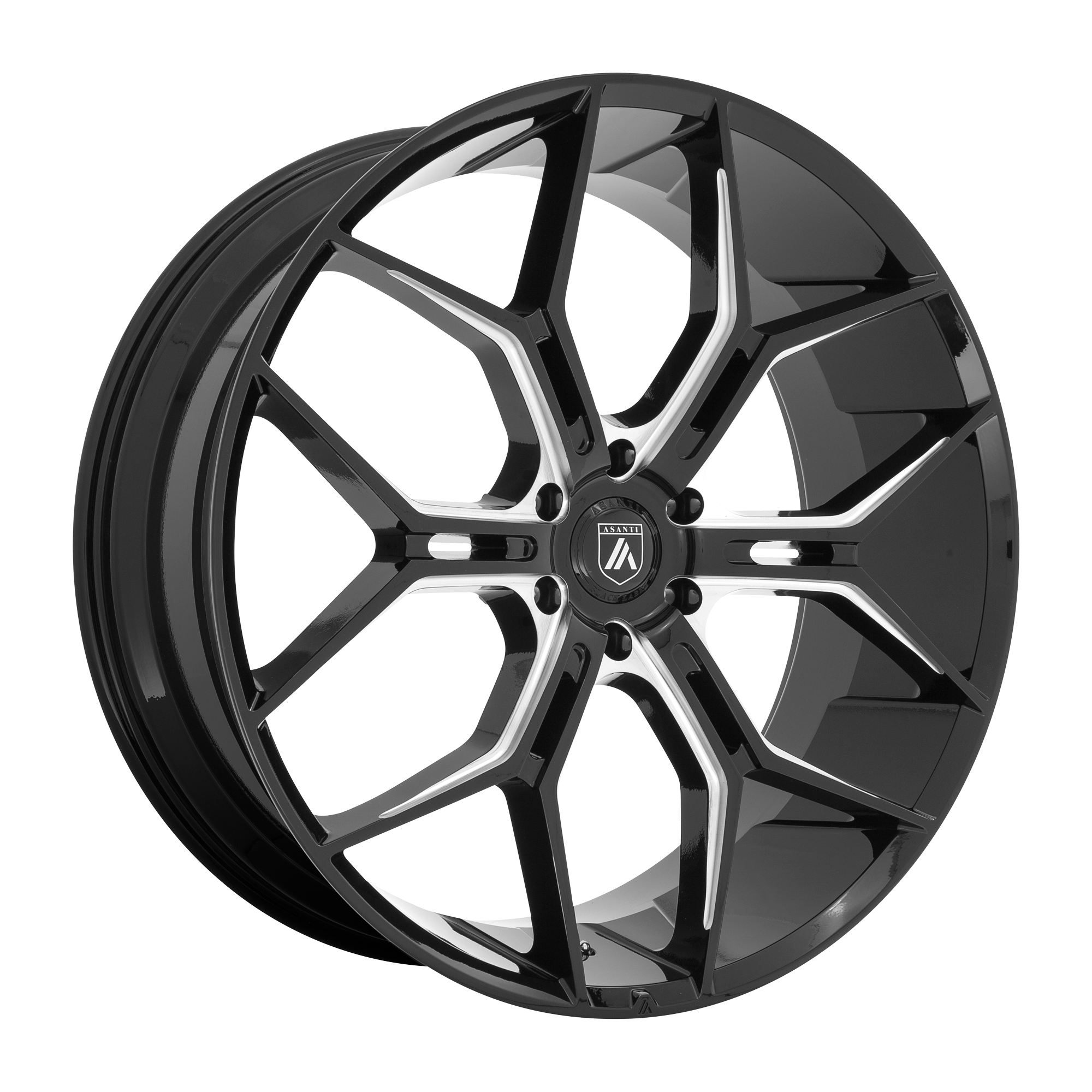 26x10 Asanti Black Label Wheels ABL-38 MONARCH TRUCK 6x135 35 offset 87.1 hub BLACK - ABL38-26106335BK