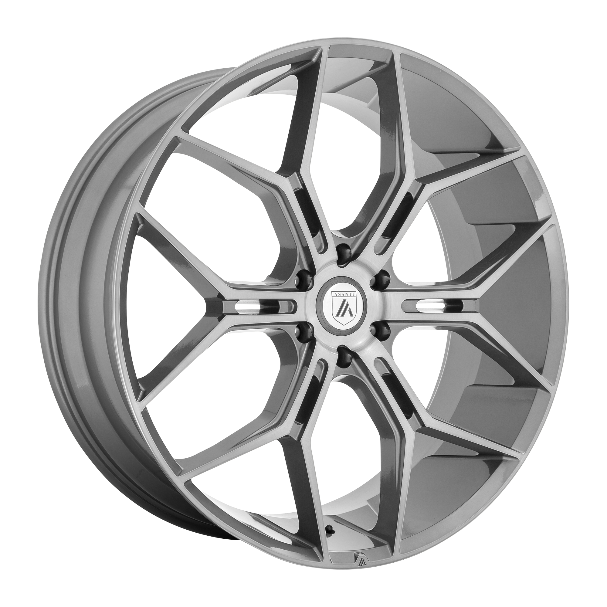 26x10 Asanti Black Label Wheels ABL-38 MONARCH TRUCK 6x139.7 35 offset 100.3 hub GRAY - ABL38-26106235TB