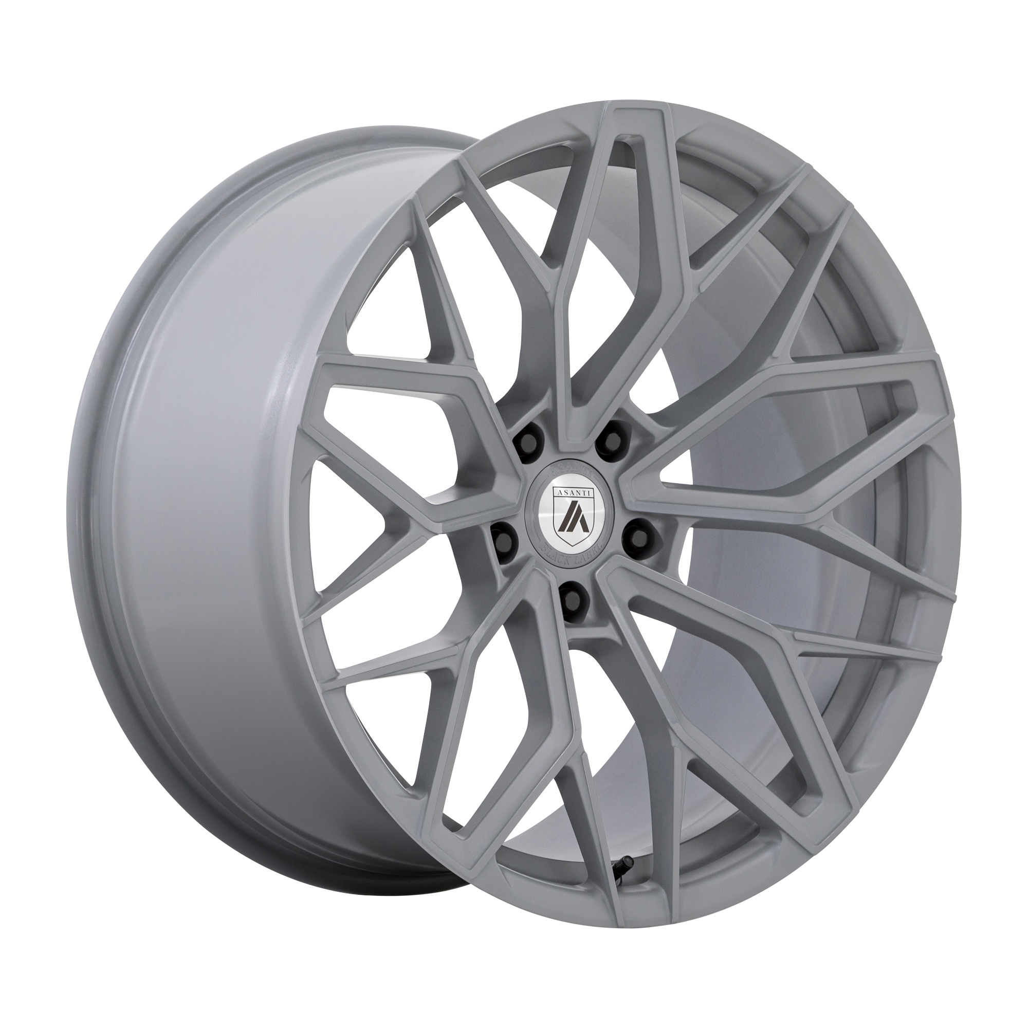 20x9.5 Asanti Black Label Wheels AB039 MOGUL 5 5x115 15 offset 71.5 hub GRAY - AB039AX20951515