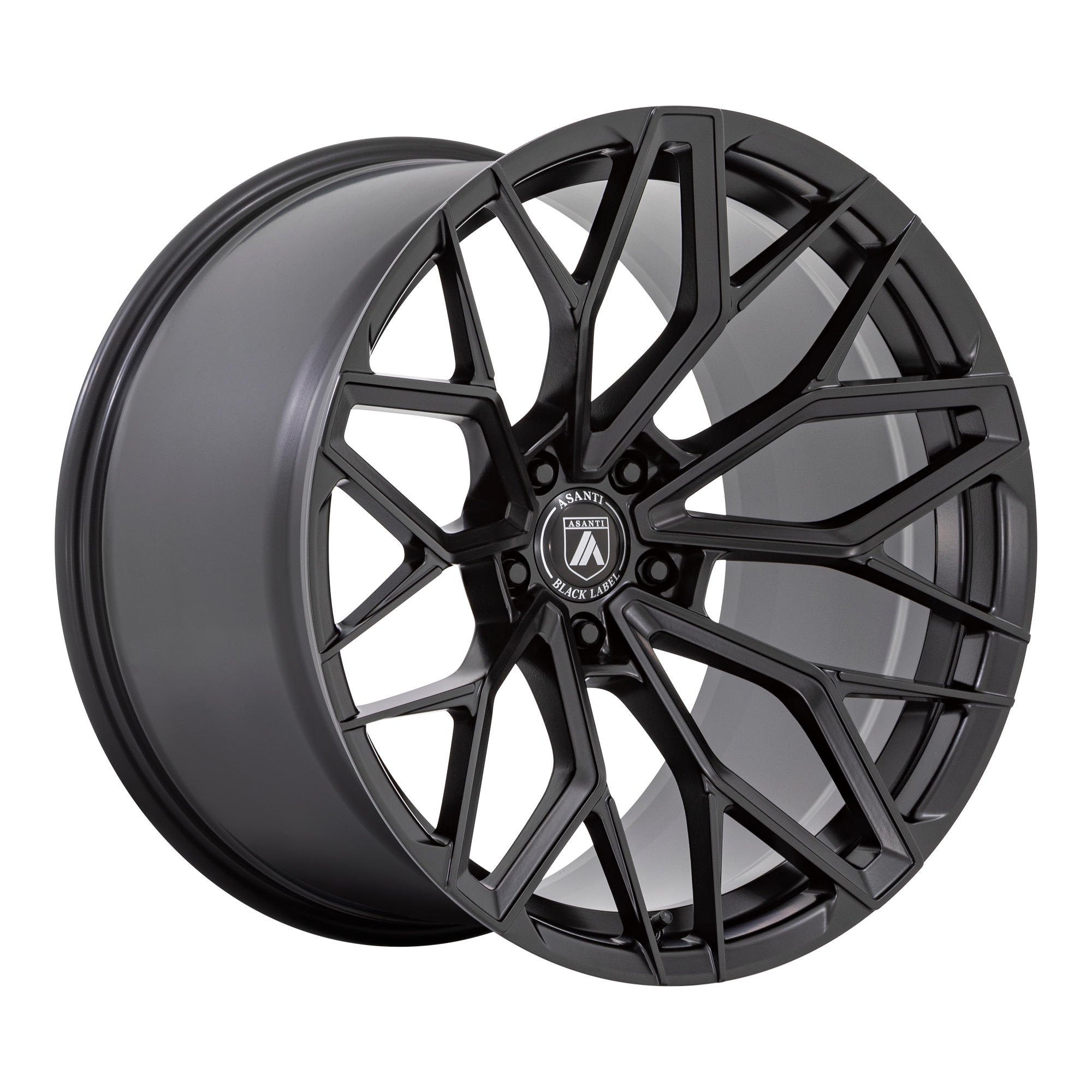 20x10.5 Asanti Black Label Wheels AB039 MOGUL 5 5x112 38 offset 66.56 hub BLACK - AB039MX20055738