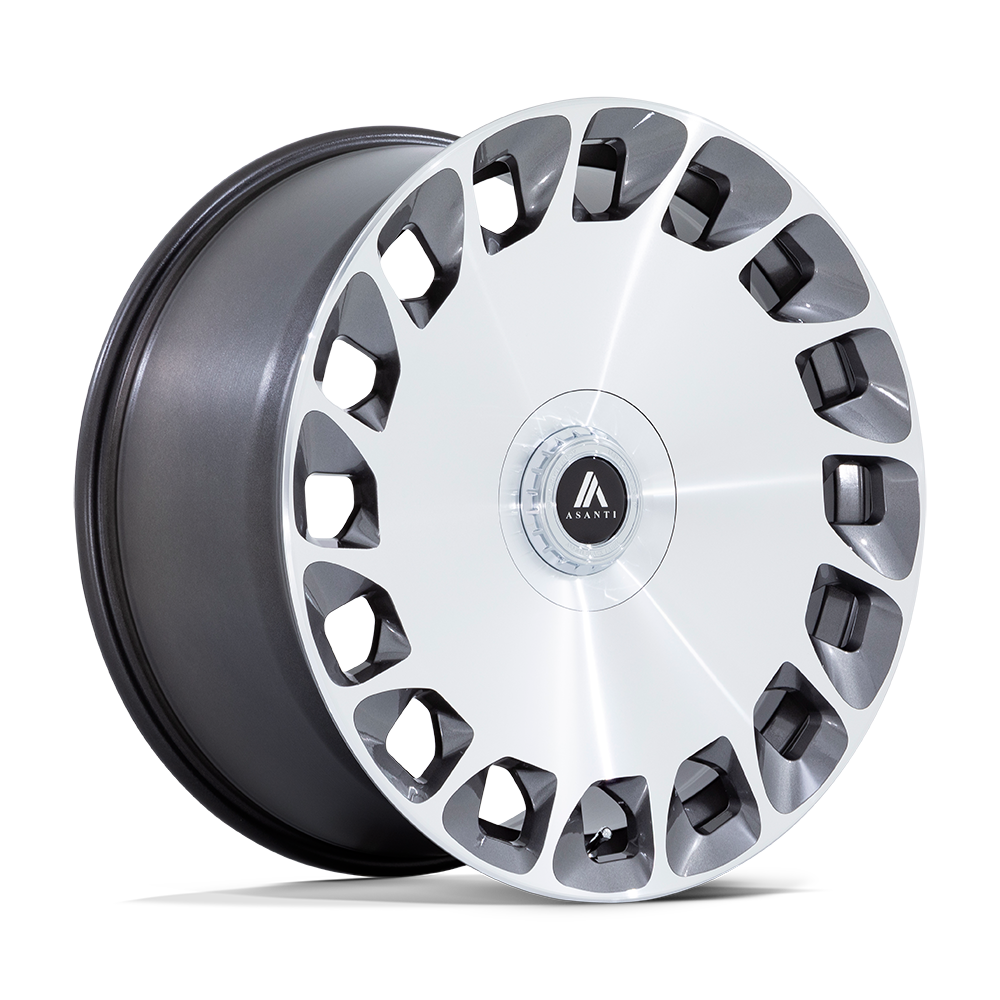 20x10.5 Asanti Black Label Wheels AB045 ARISTOCRAT 5x115/5x120 18 offset 74.1 hub GRAY - AB045AD20052018