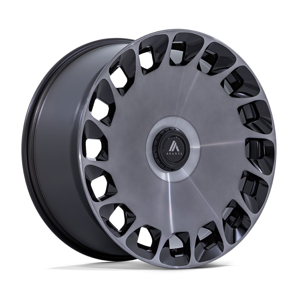20x10.5 Asanti Black Label Wheels AB045 ARISTOCRAT 5x115/5x120 18 offset 74.1 hub BLACK - AB045BT20052018