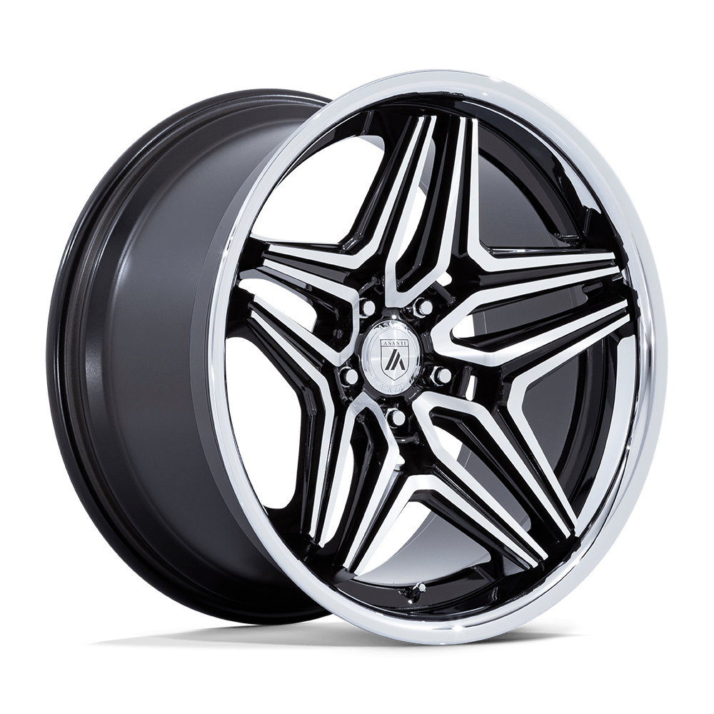 20x9 Asanti Black Label Wheels AB046 DUKE 5x120 15 offset 74.1 hub BLACK - AB046BD20905215
