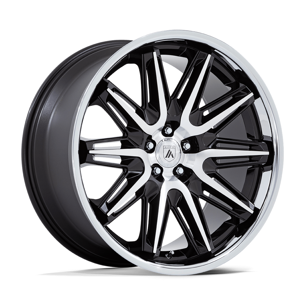 20x9 Asanti Black Label Wheels AB047 IMPERATOR 5x112 45 offset 66.56 hub BLACK - AB047BS20905745