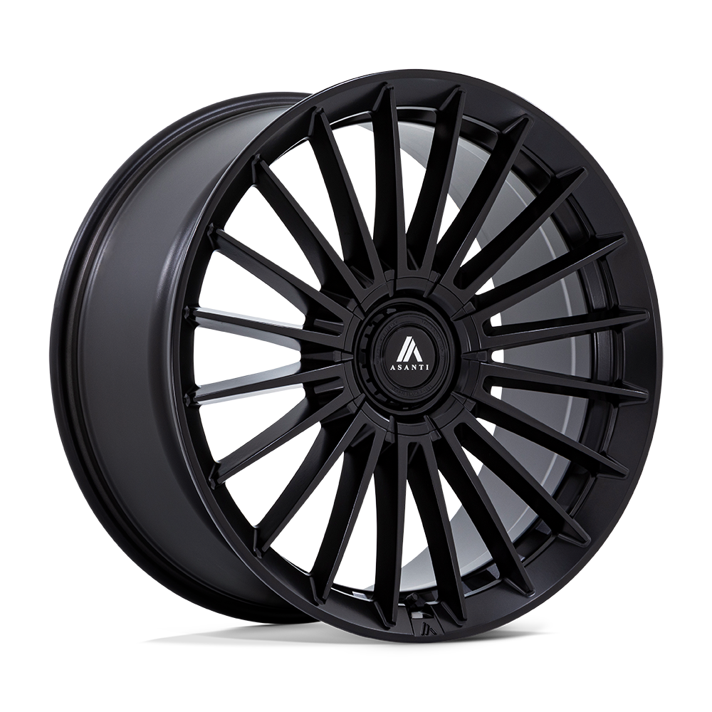 20x10.5 Asanti Black Label Wheels AB048 VICEROY 5x108/5x112 45 offset 72.56 hub BLACK - AB048MX20052245