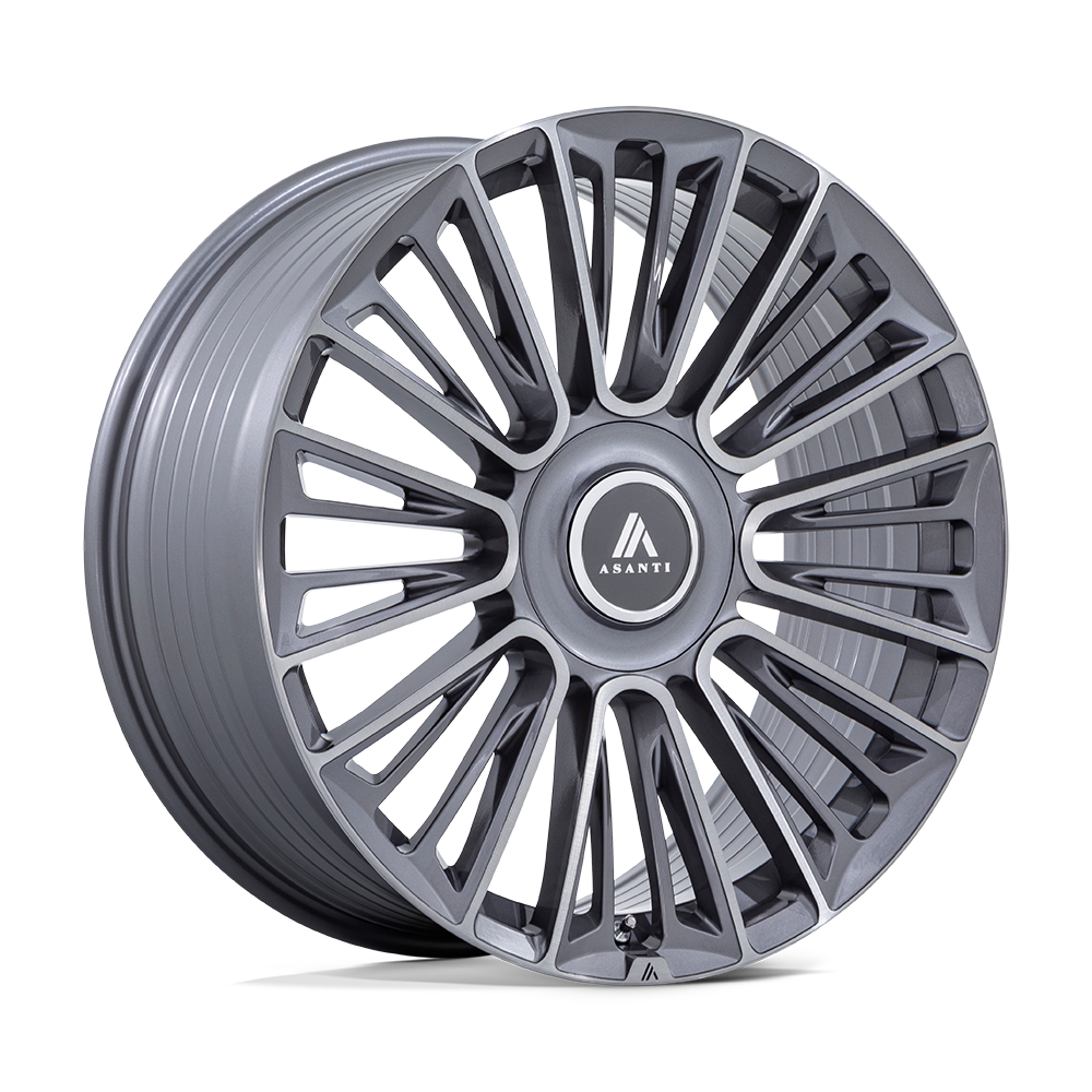 22x9.5 Asanti Black Label Wheels AB049 PREMIER 5x120/5x127 30 offset 74.1 hub GRAY - AB049AR22952830