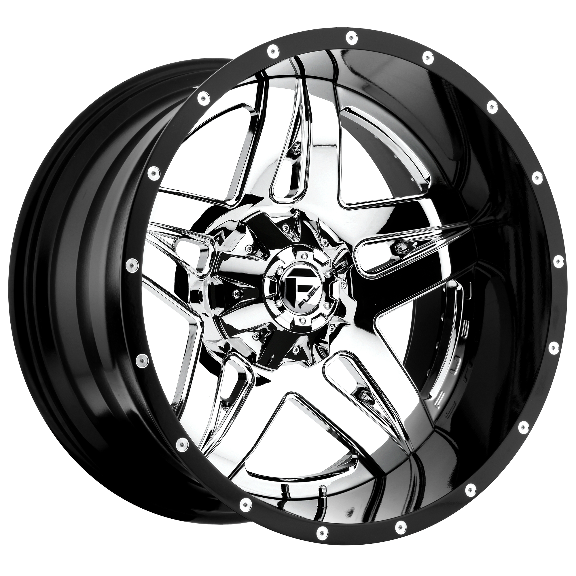 20x10 Fuel Offroad Wheels D243 FULL BLOWN 8x170 -19 offset 125.2 hub CHROME - D24320001747