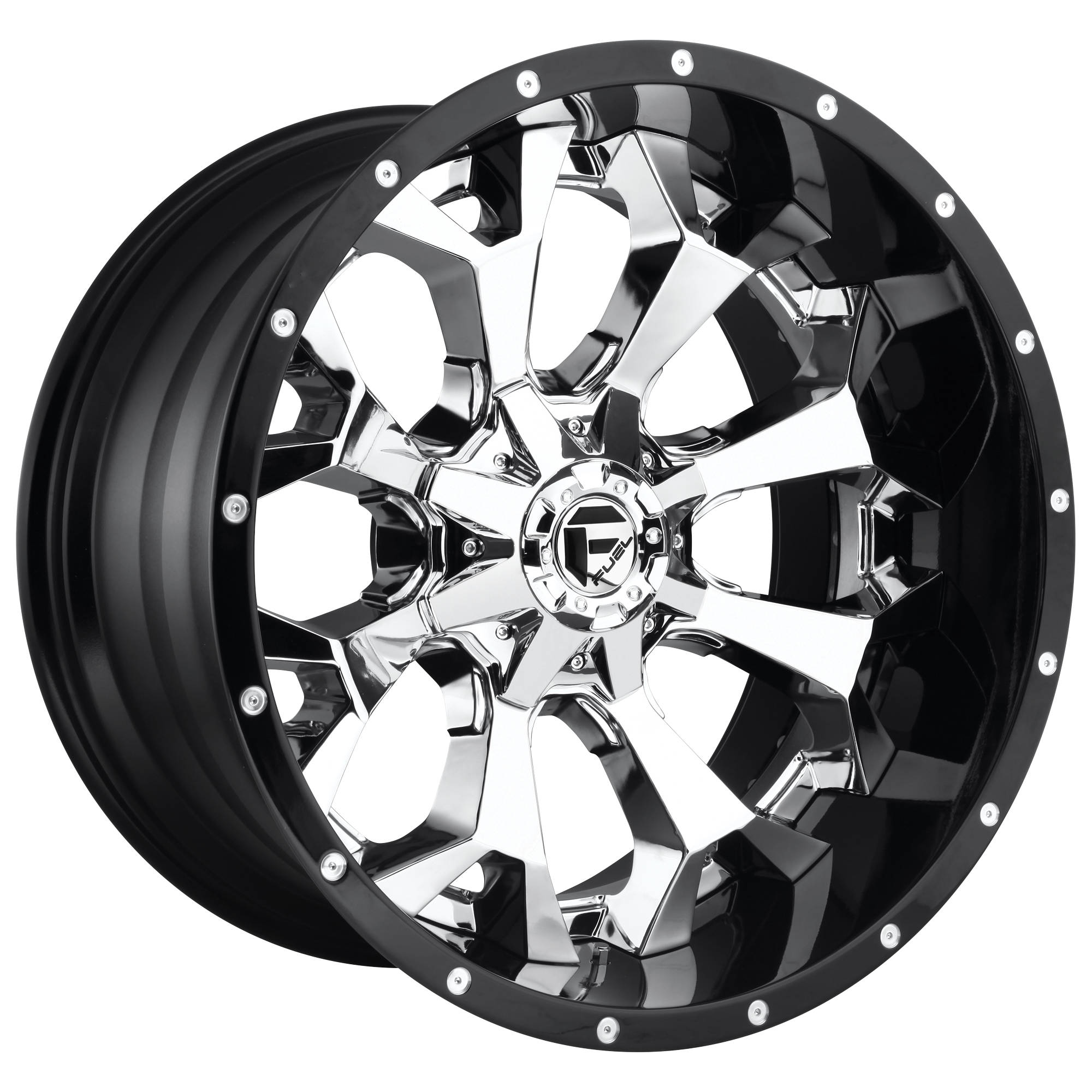 22x12 Fuel Offroad Wheels D246 ASSAULT 6x135/6x139.7 -44 offset 106.1 hub CHROME - D24622209847