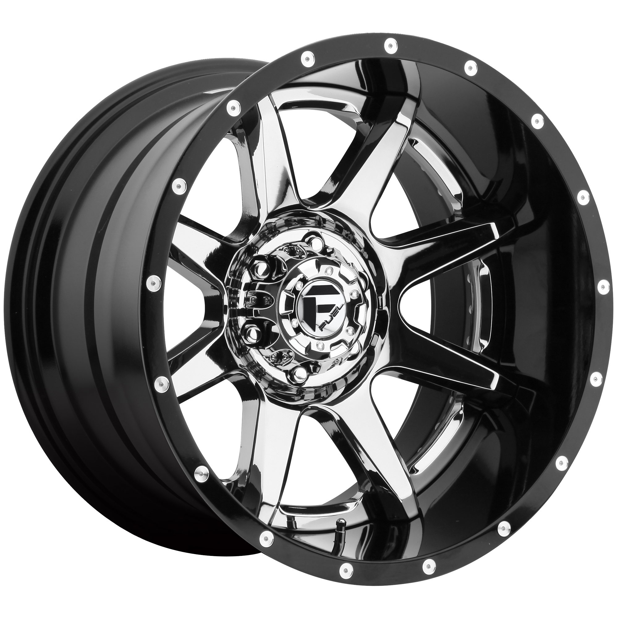 20x10 Fuel Offroad Wheels D247 RAMPAGE 6x139.7 -19 offset 108 hub CHROME - D24720008347