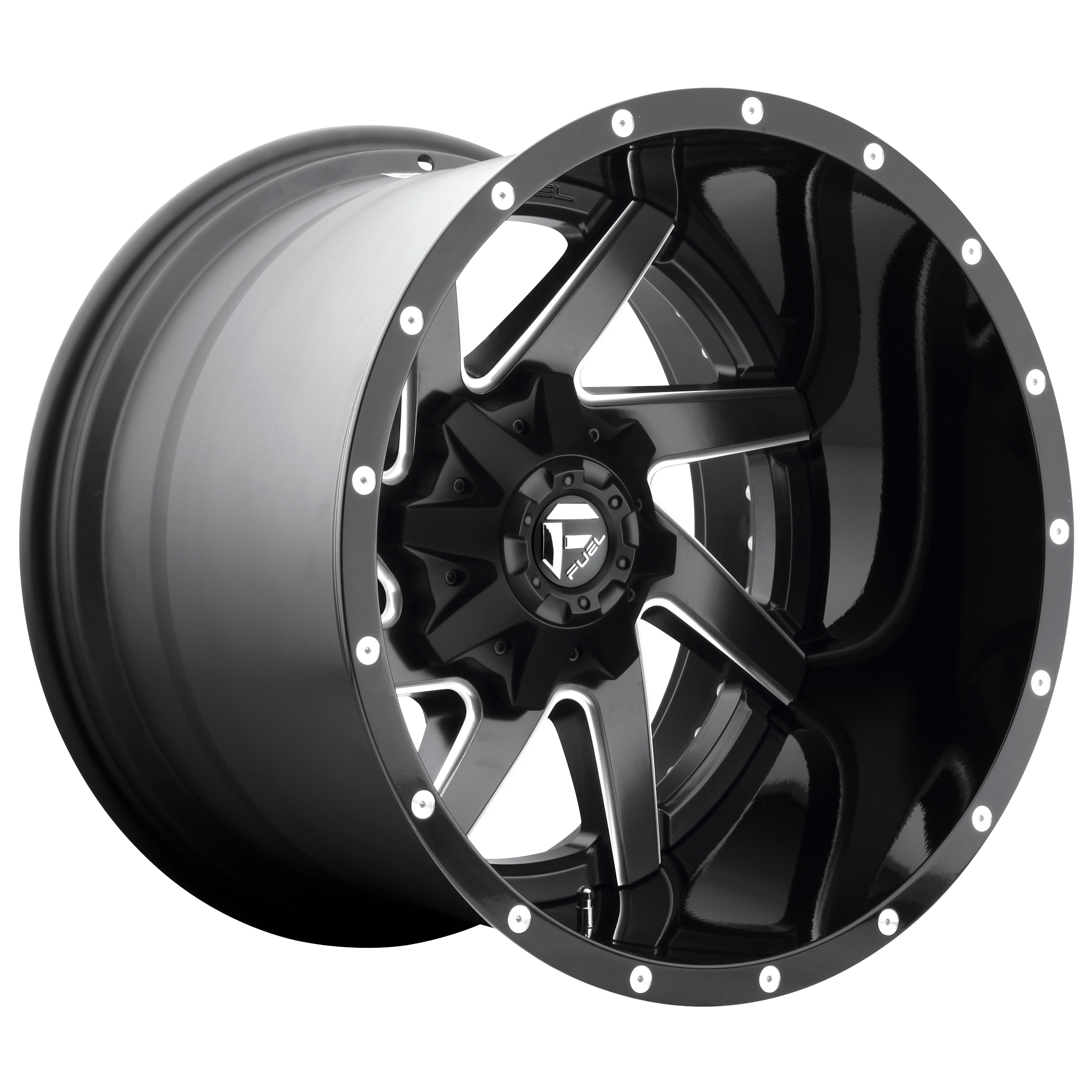 24x12 Fuel Offroad Wheels D265 RENEGADE 8x170 -43 offset 125.1 hub BLACK - D265242017-43L