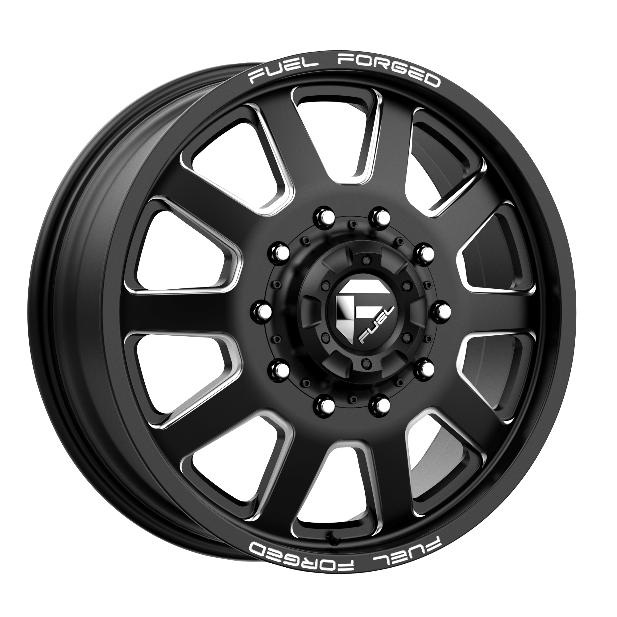 22x10 Fuel Offroad Wheels FF09 8x180 -25 offset - hub BLACK - DE0922001845
