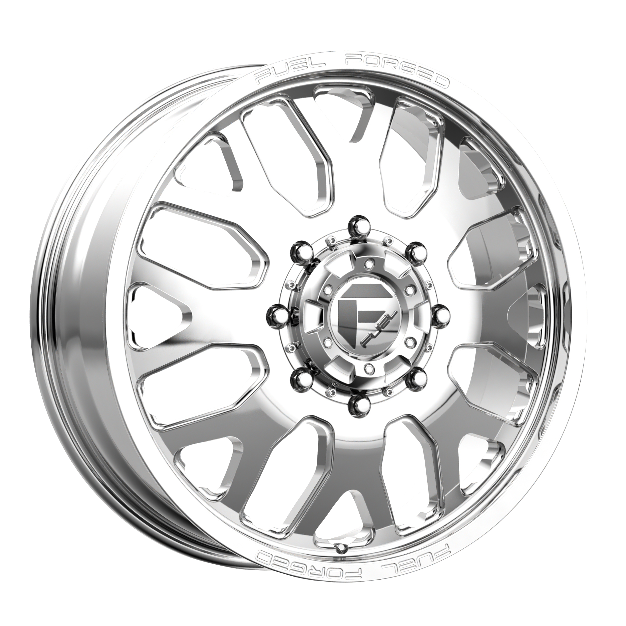 22x14 Fuel Offroad Wheels FF19 6x139.7 -76 offset 106 hub POLISHED - DF1922408445