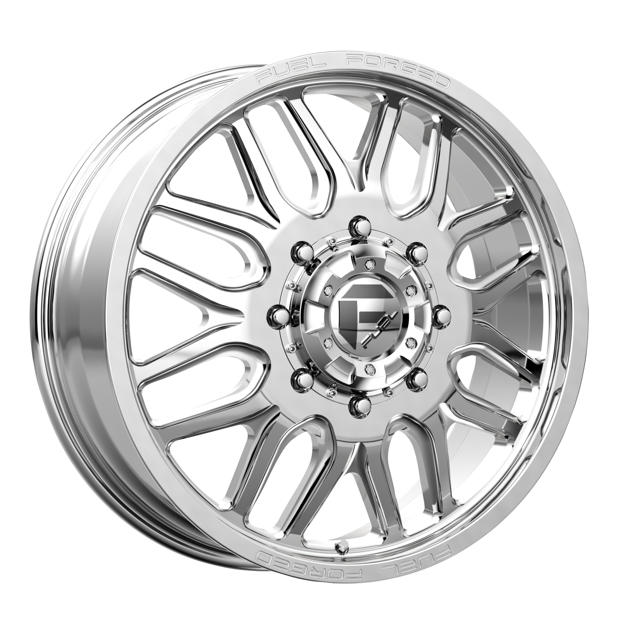 22x12 Fuel Offroad Wheels FF66 8x170 -51 offset - hub POLISHED - DF6622201745