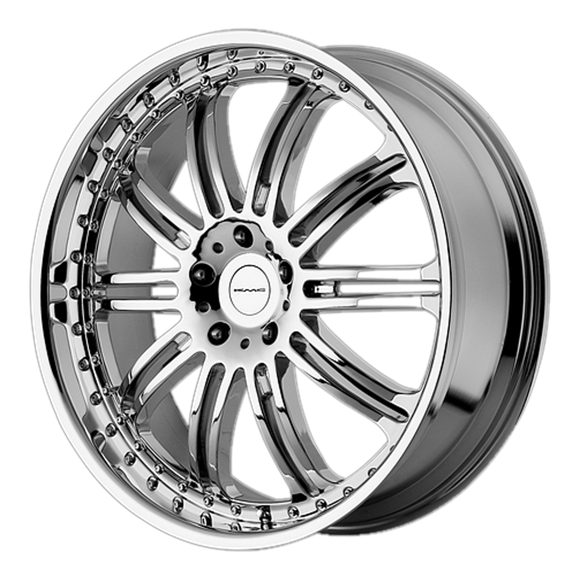 26x10 KMC Wheels KM127 DIME 6x139.7 25 offset 108 hub CHROME - KM12726060225